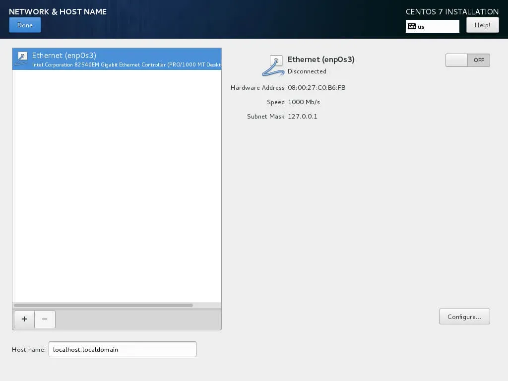 Install CentOS 7 Minimal - Step 4