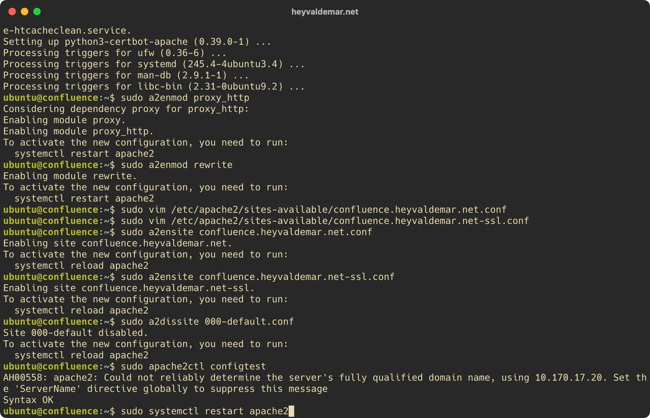 Install Confluence on Ubuntu Server - Step 15