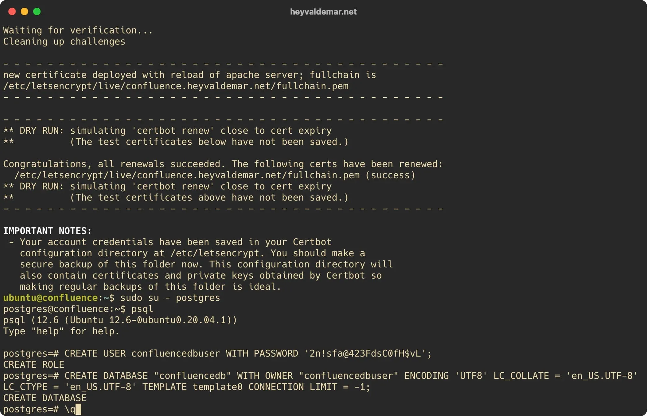 Install Confluence on Ubuntu Server - Step 27
