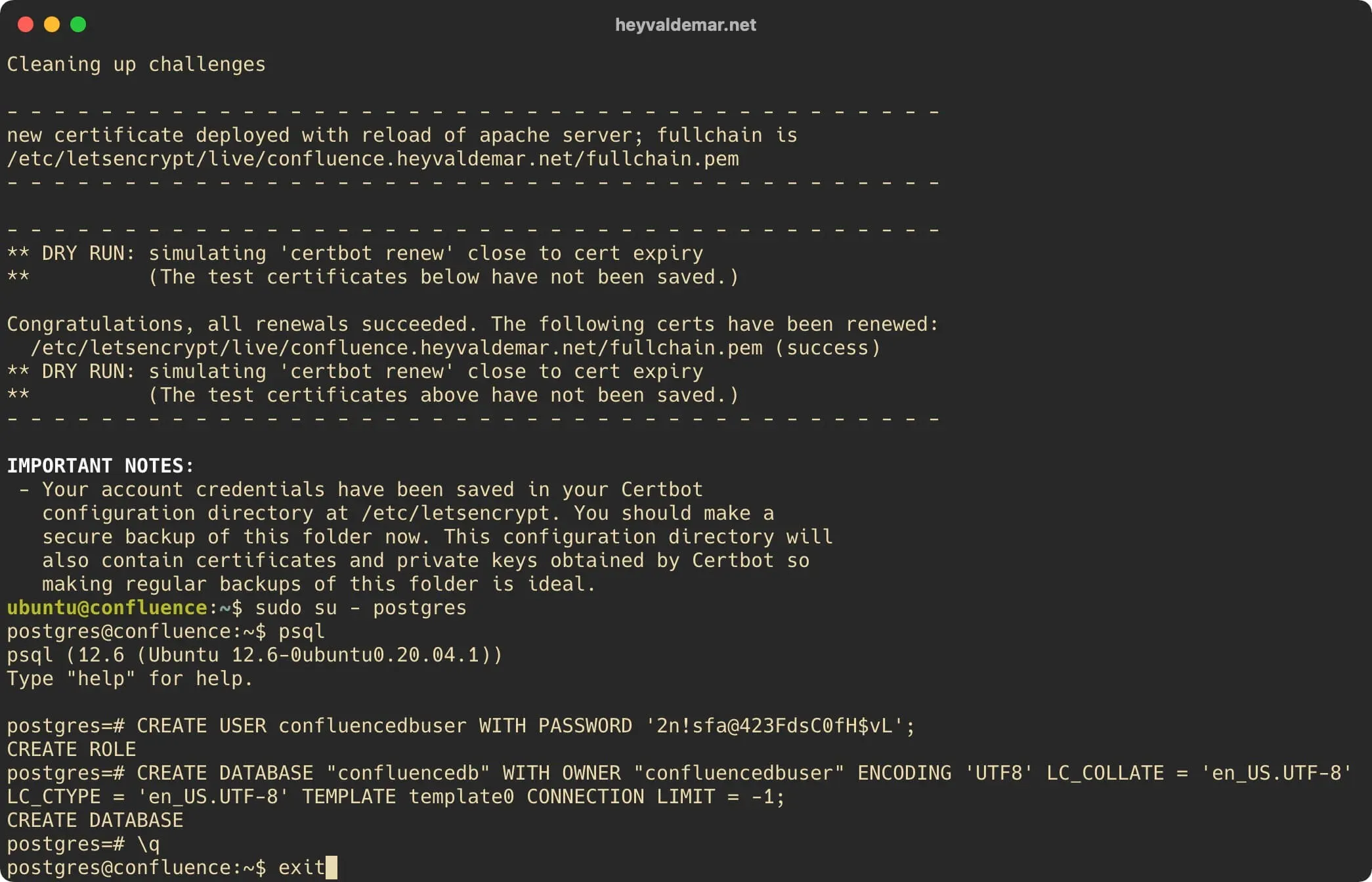 Install Confluence on Ubuntu Server - Step 28