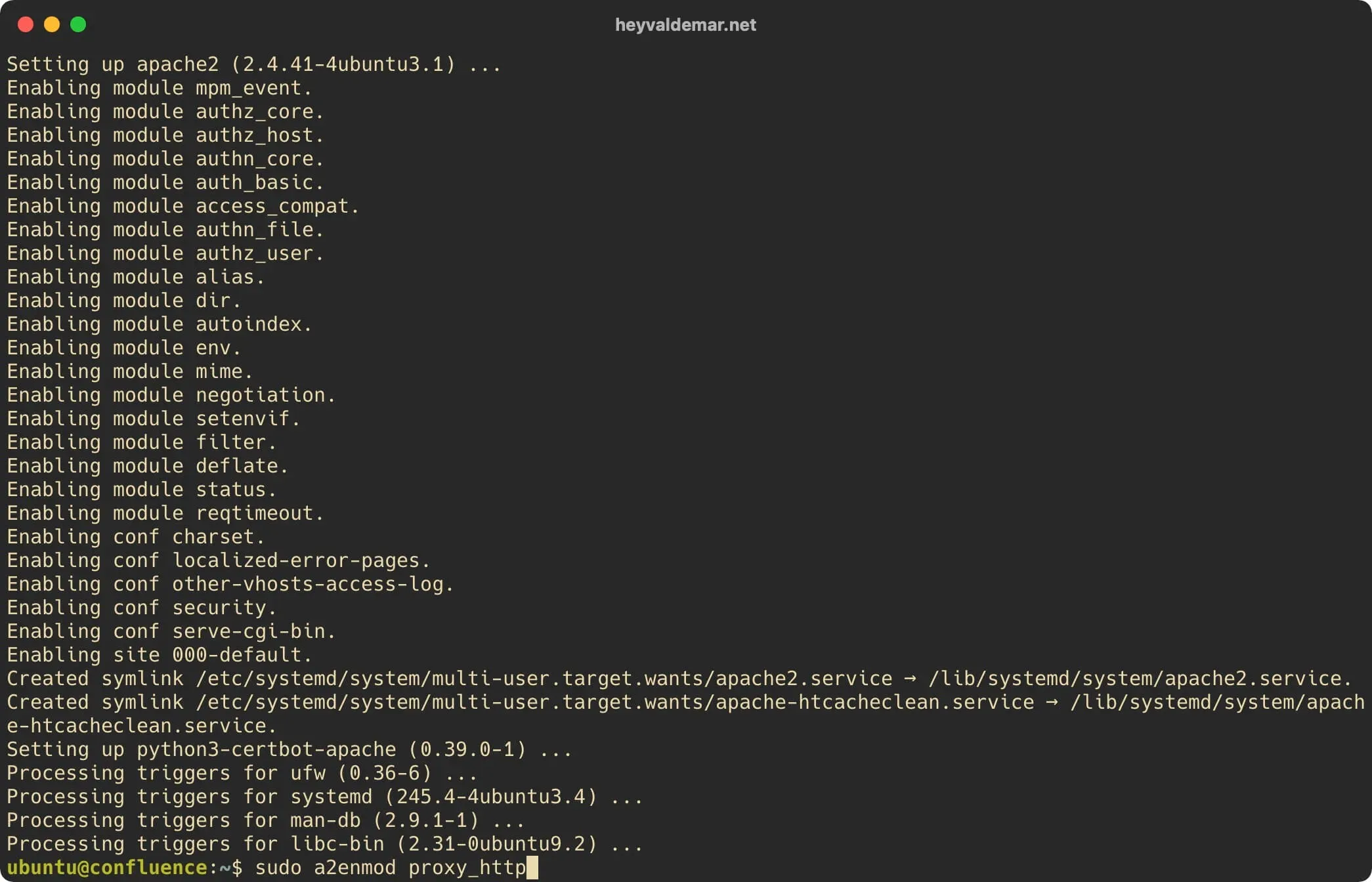 Install Confluence on Ubuntu Server - Step 3