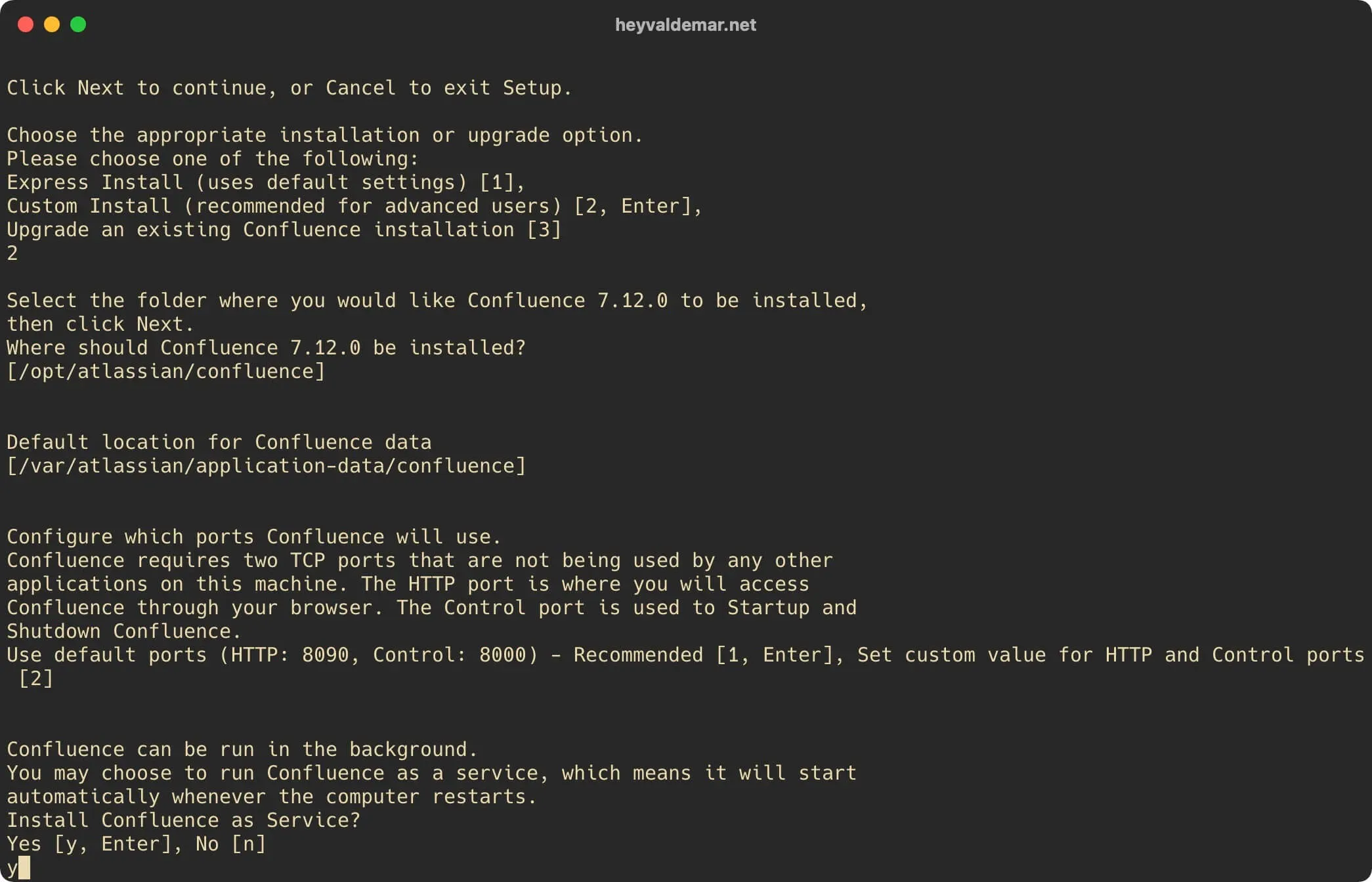 Install Confluence on Ubuntu Server - Step 37