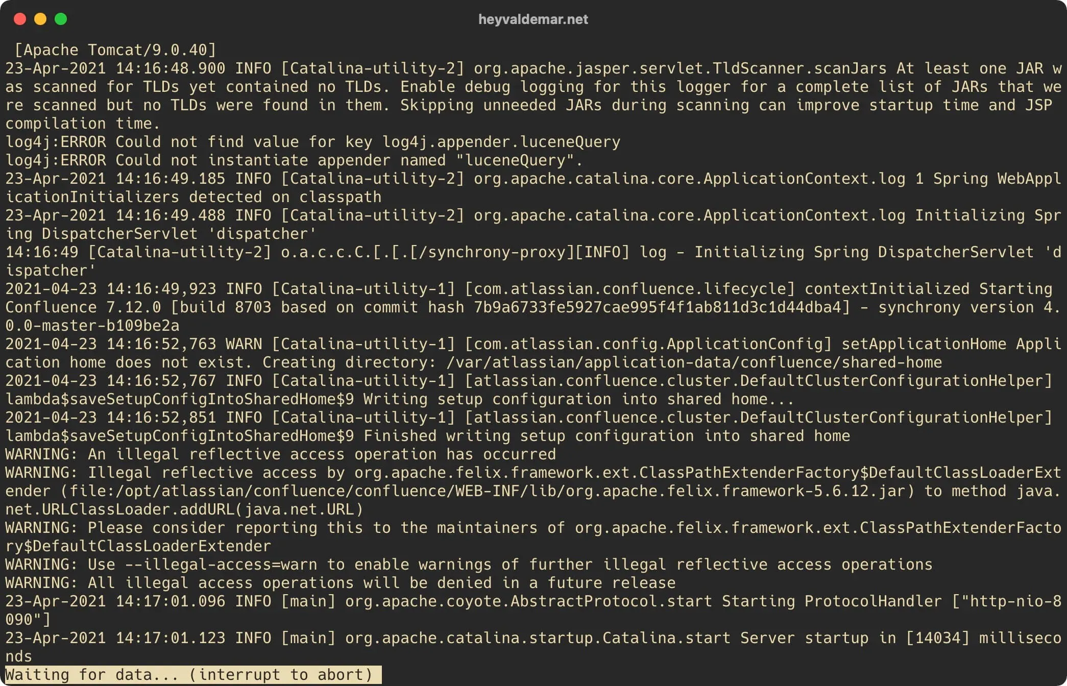 Install Confluence on Ubuntu Server - Step 45