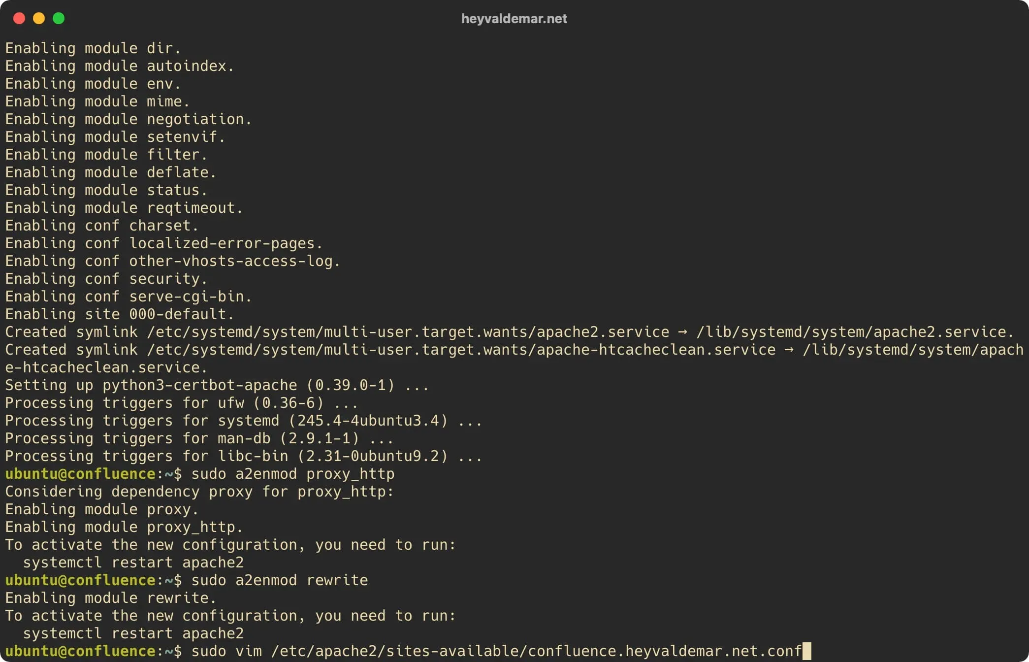 Install Confluence on Ubuntu Server - Step 5