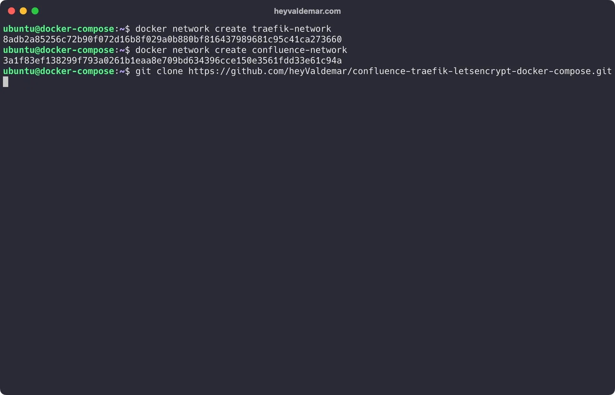 Install Confluence Using Docker Compose - Step 3