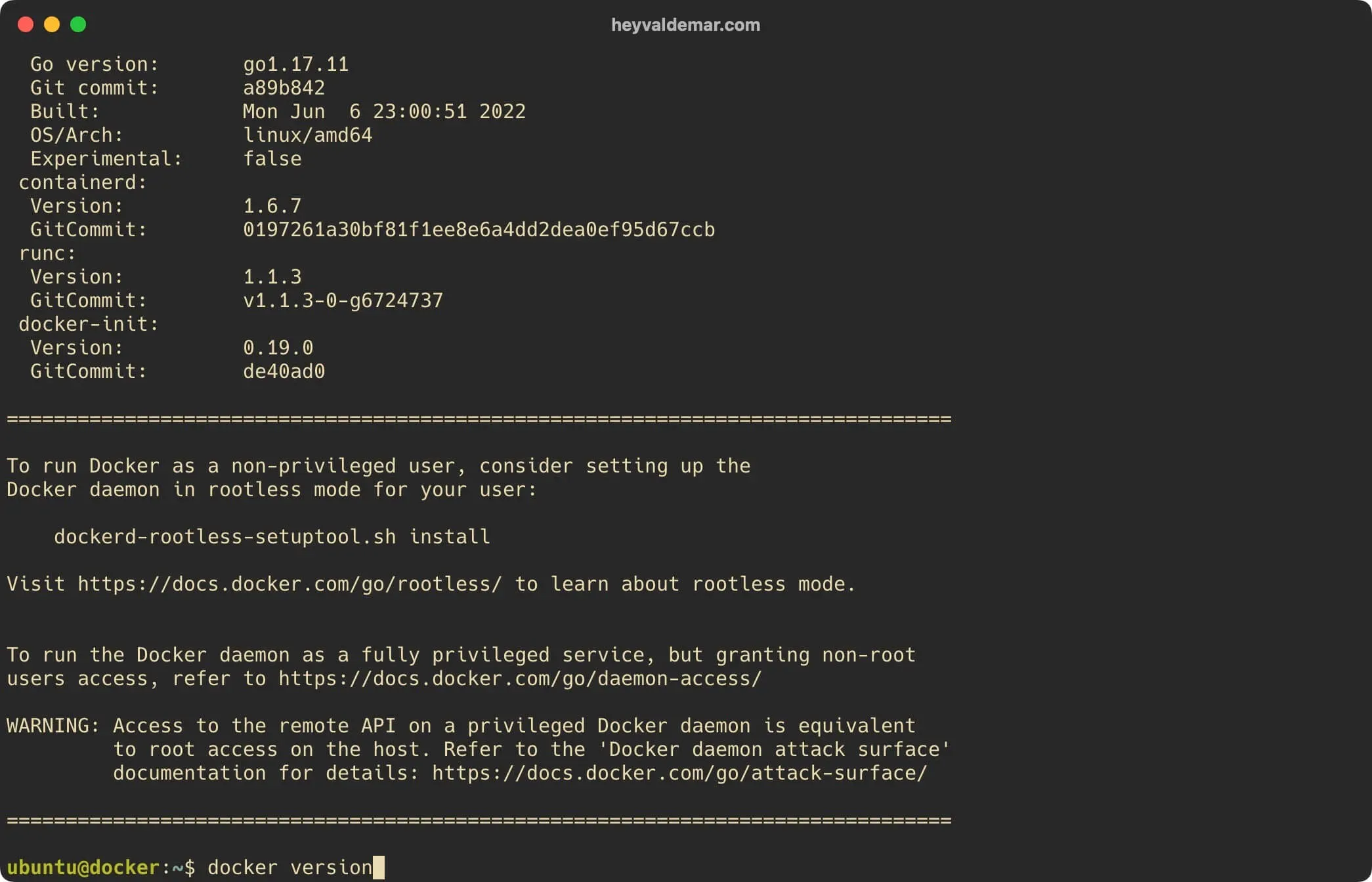 Install Docker Engine and Docker Compose on Ubuntu Server - Step 3