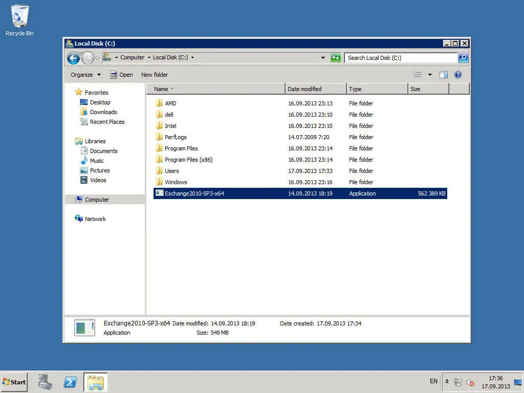 Install Exchange Server 2010 - Step 12
