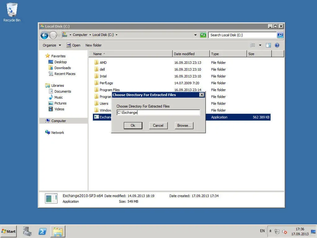 Install Exchange Server 2010 - Step 13