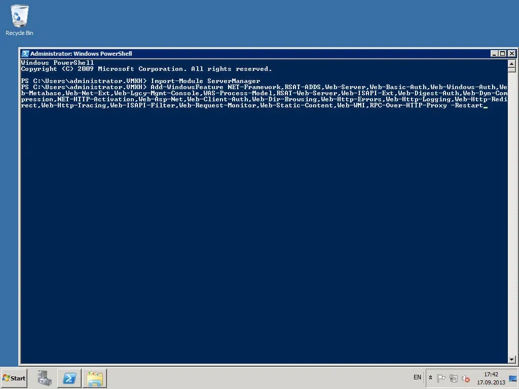 Install Exchange Server 2010 - Step 18
