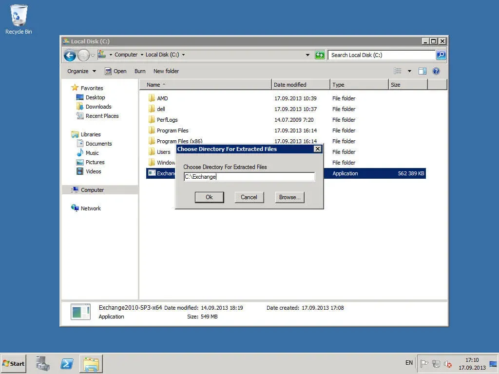 Install Exchange Server 2010 - Step 2