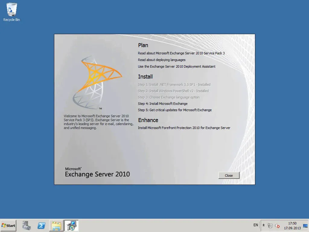 Install Exchange Server 2010 - Step 27