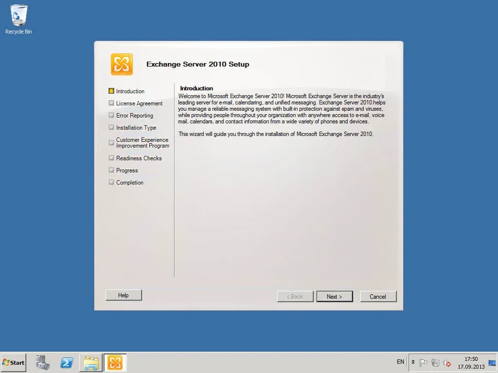 Install Exchange Server 2010 - Step 28