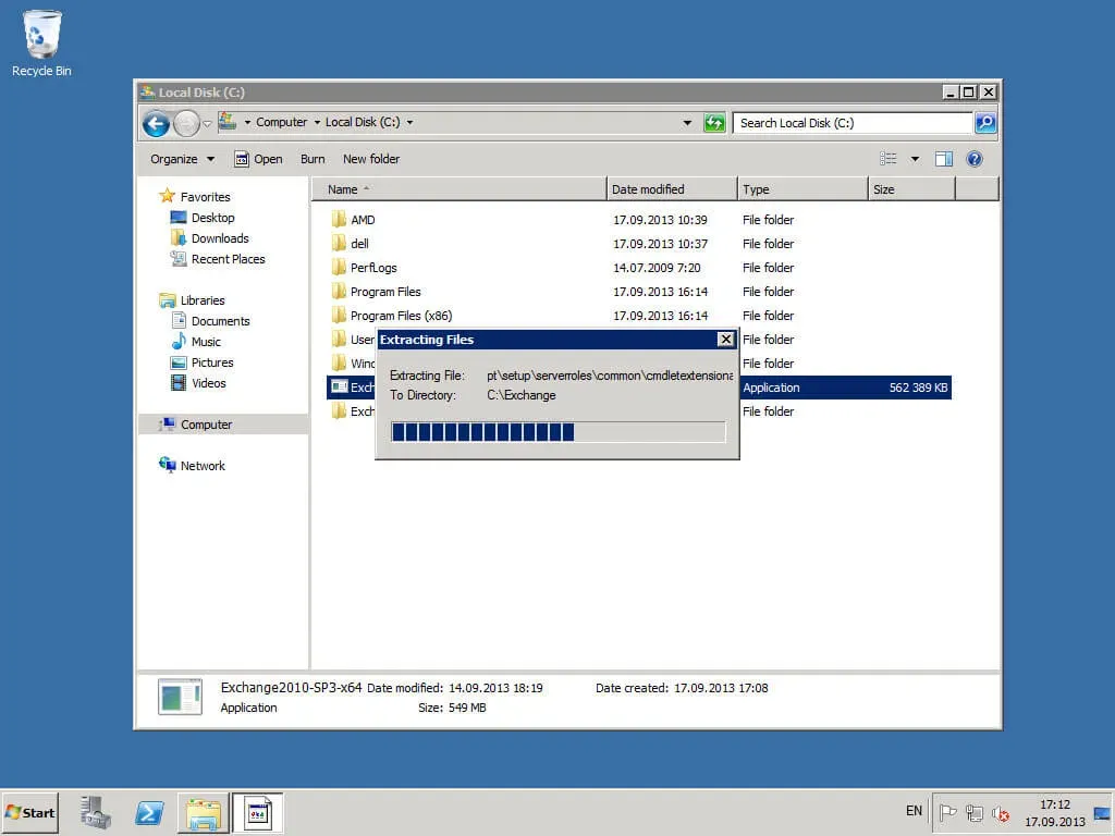 Install Exchange Server 2010 - Step 3