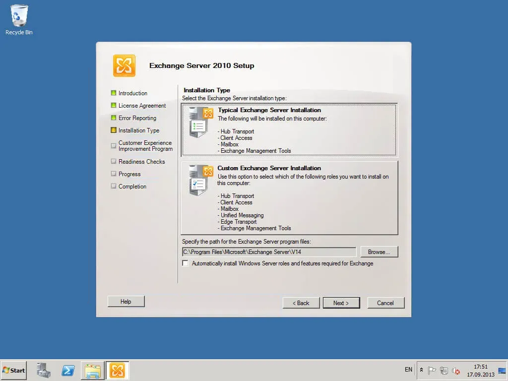 Install Exchange Server 2010 - Step 31