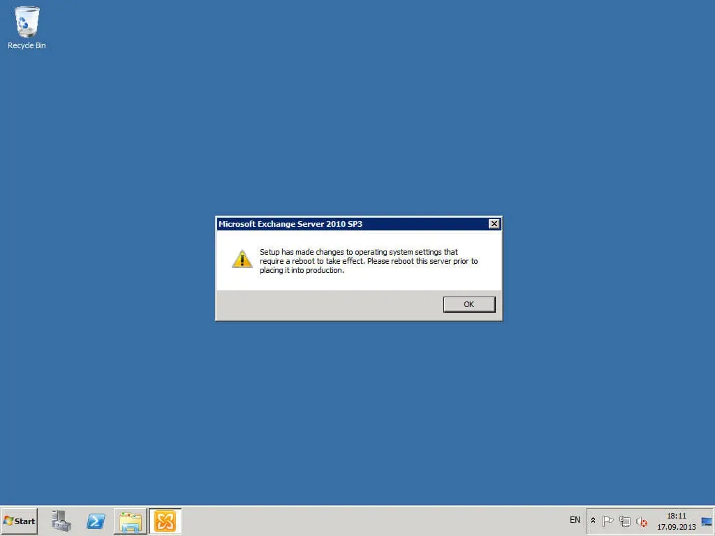 Install Exchange Server 2010 - Step 39
