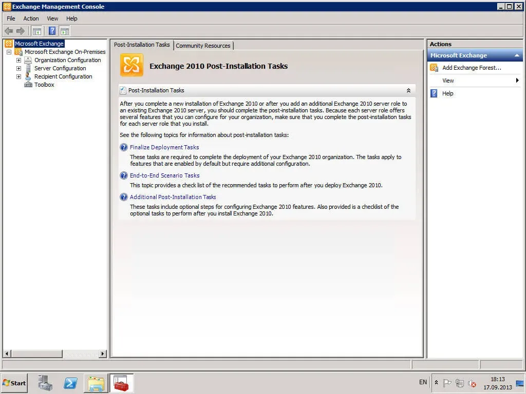 Install Exchange Server 2010 - Step 40
