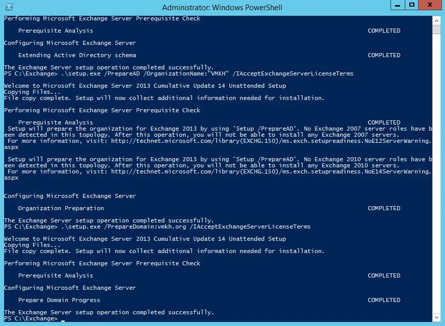 Install Exchange Server 2013 - Step 33