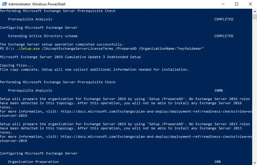 Install Exchange Server 2019 on Windows Server 2019 - Step 32