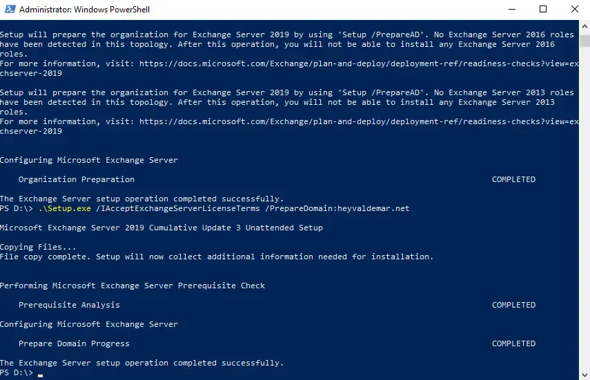 Install Exchange Server 2019 on Windows Server 2019 - Step 35