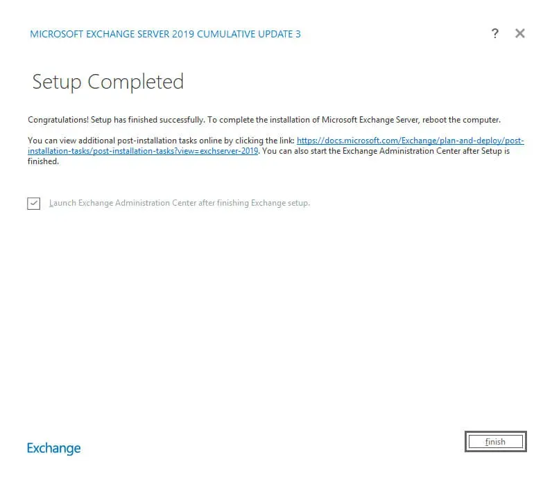Install Exchange Server 2019 on Windows Server 2019 - Step 47