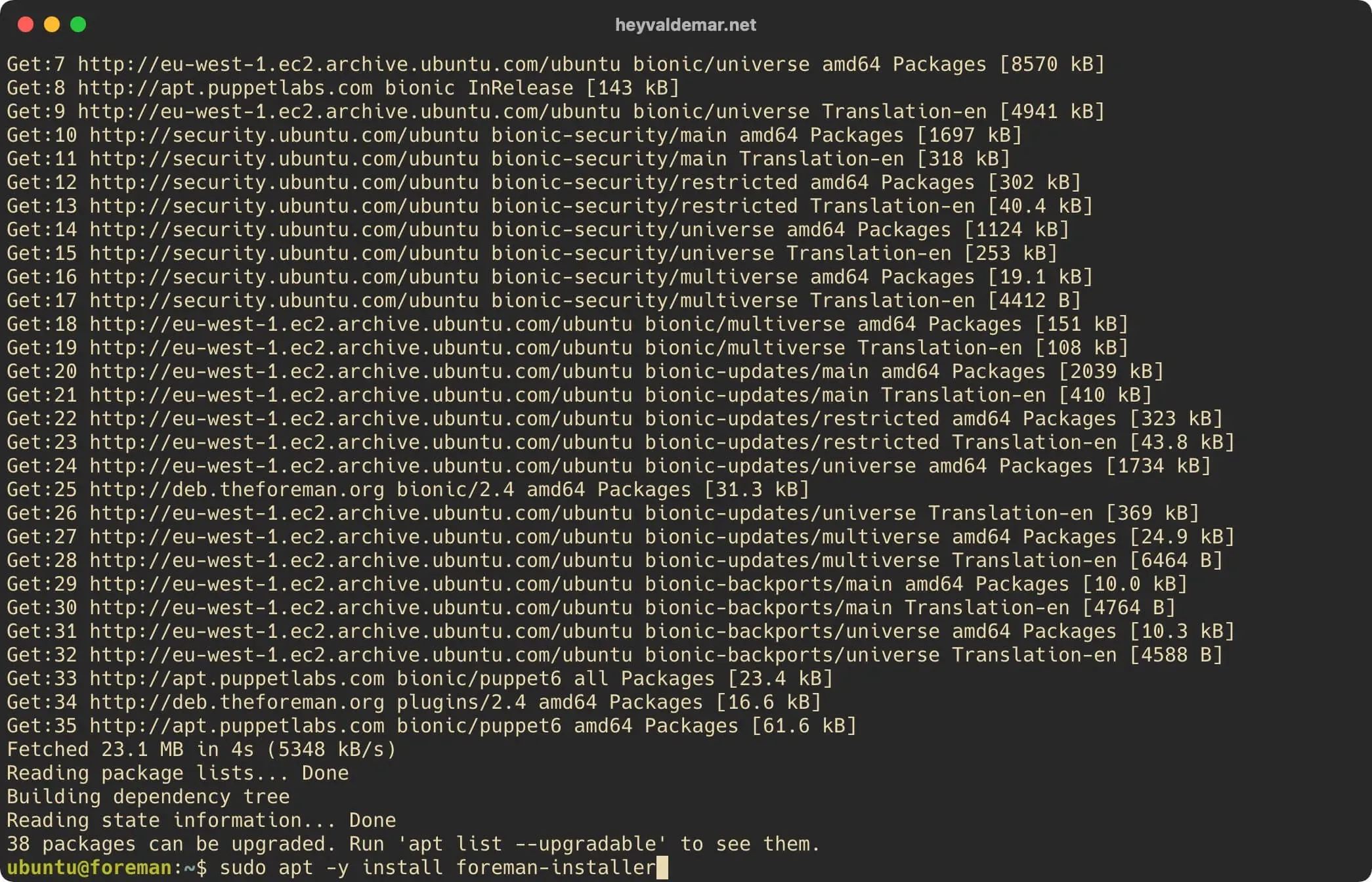 Install Foreman on Ubuntu Server - Step 12