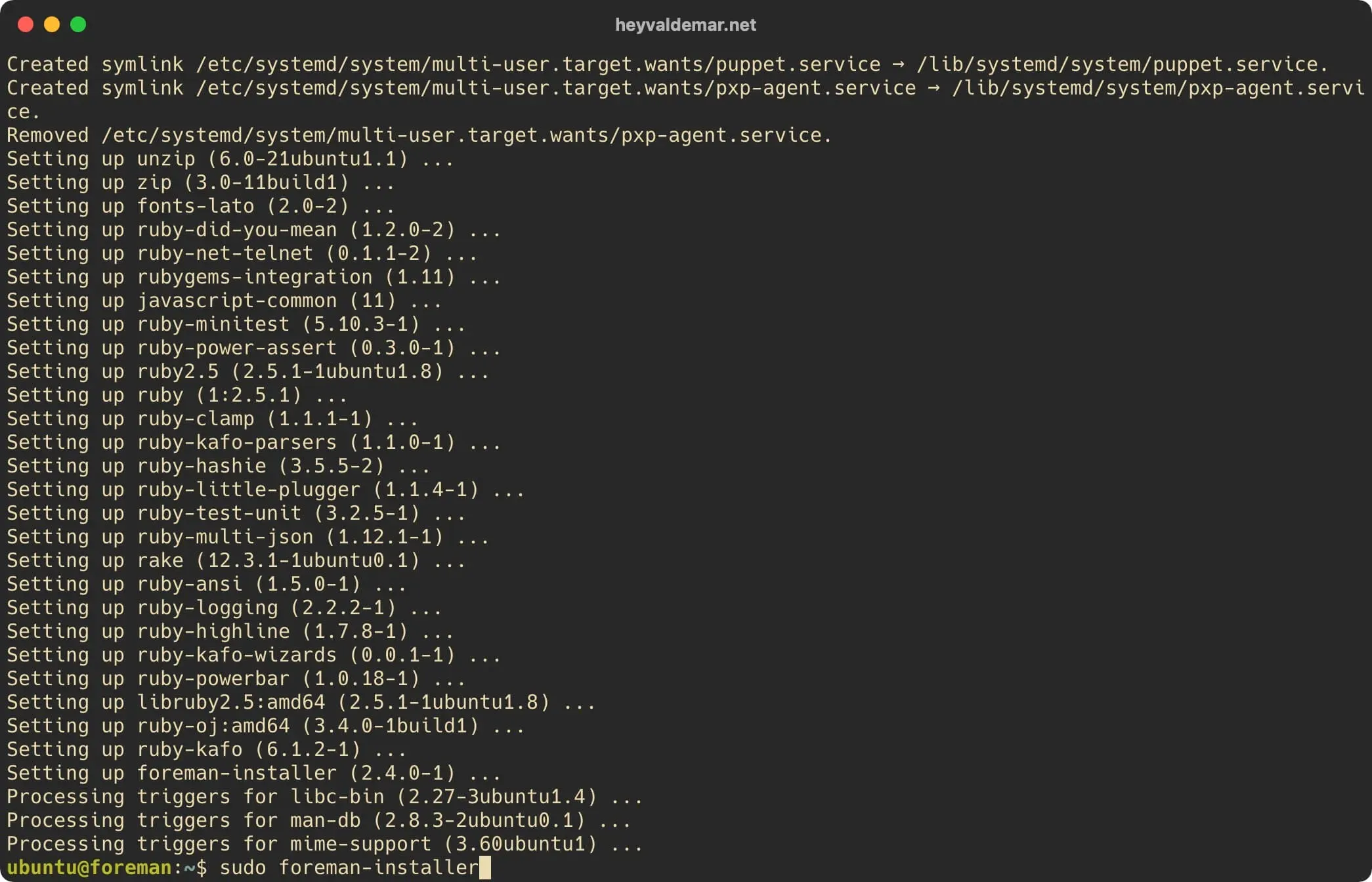 Install Foreman on Ubuntu Server - Step 13