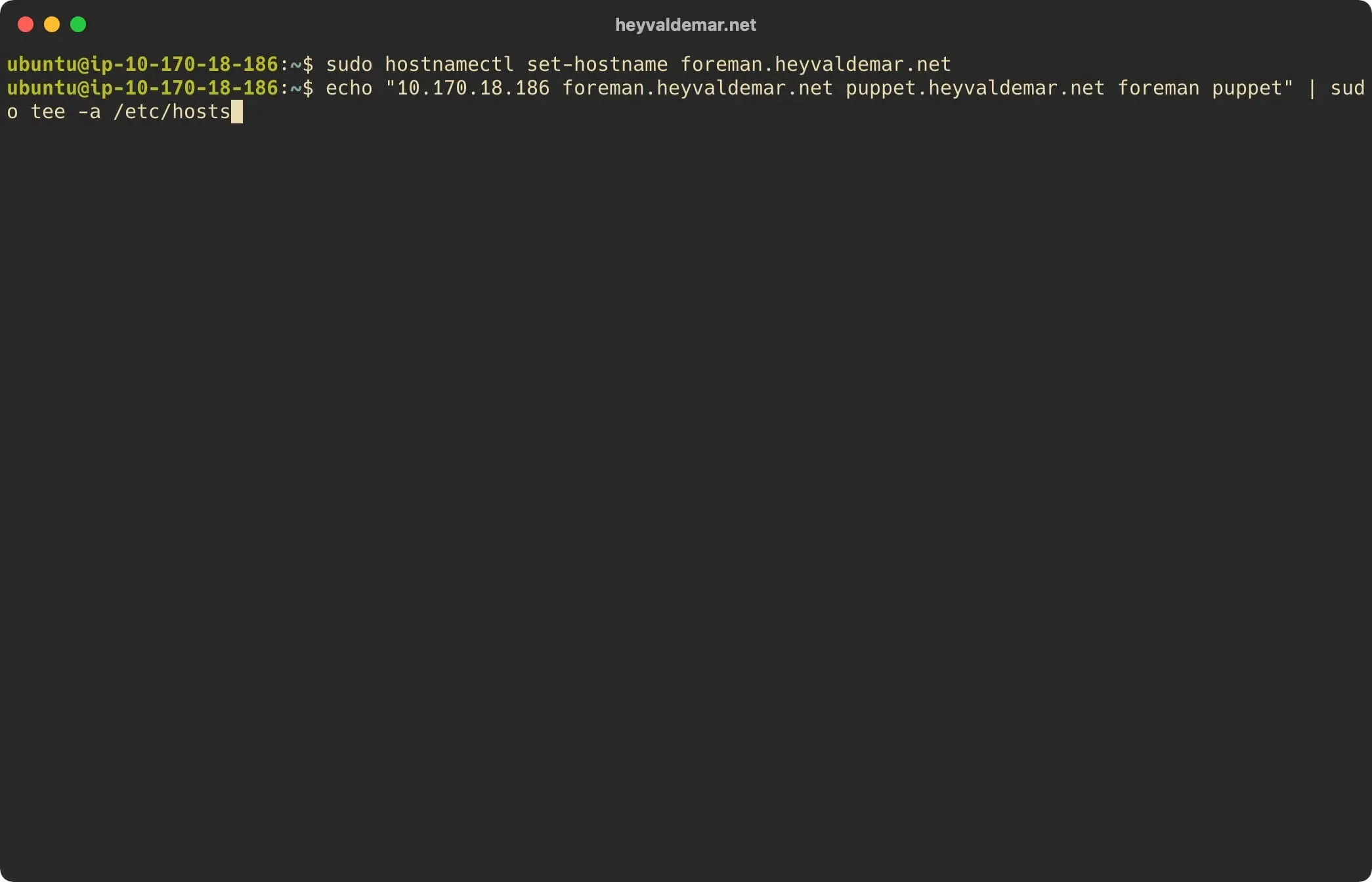 Install Foreman on Ubuntu Server - Step 2