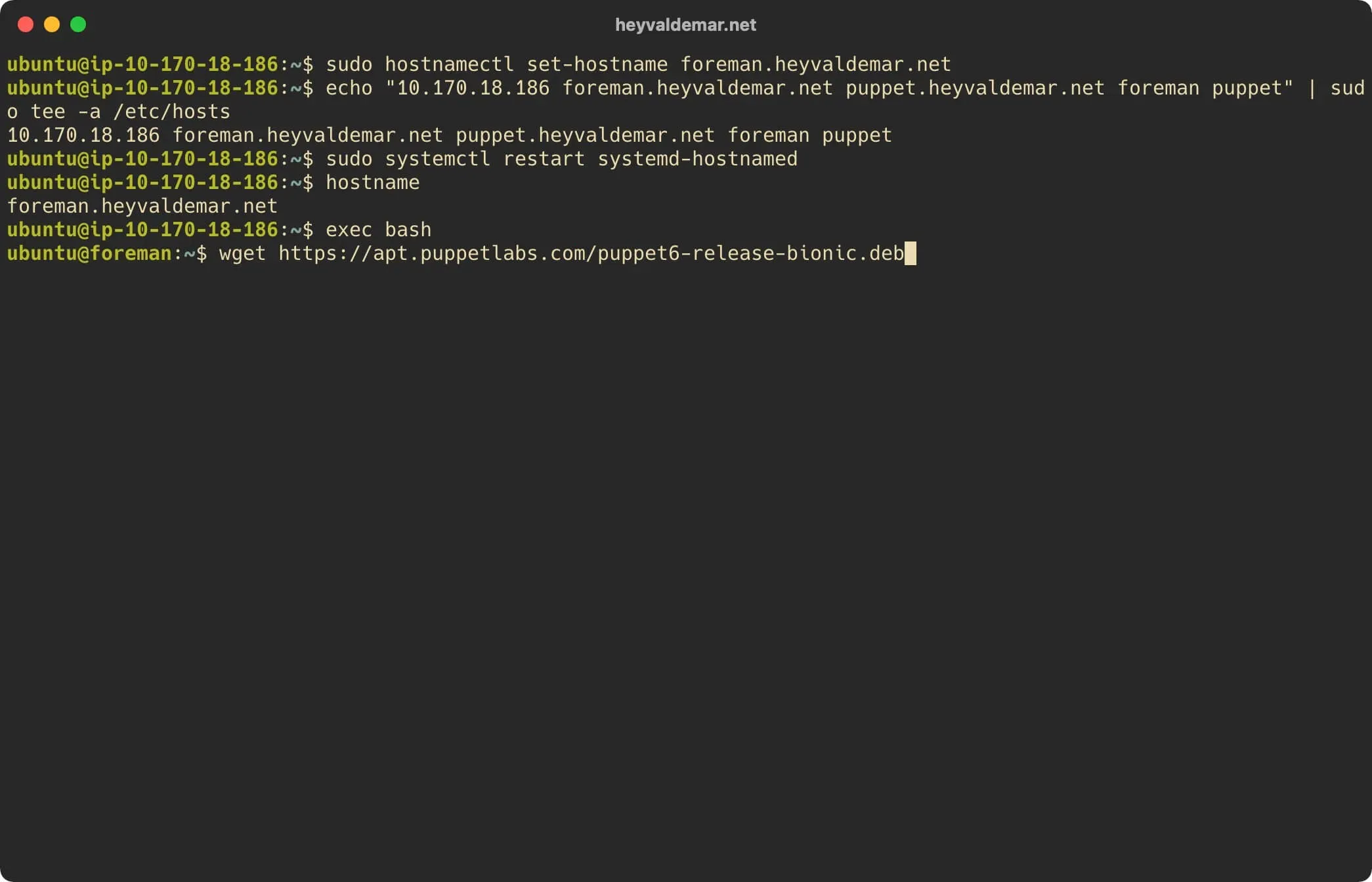 Install Foreman on Ubuntu Server - Step 6