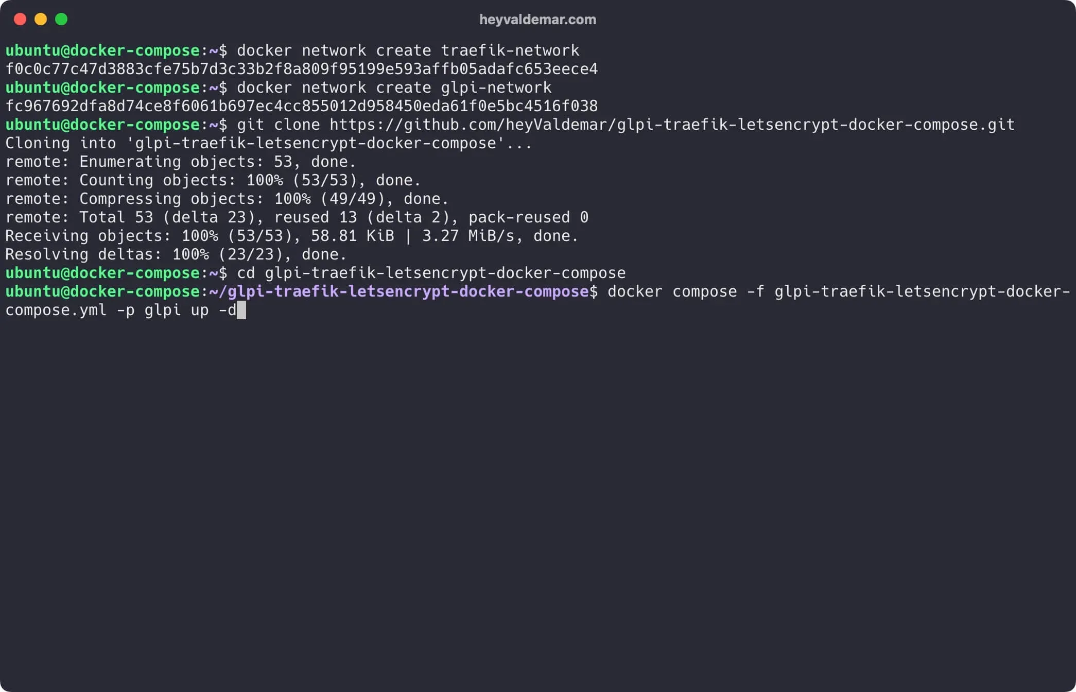 Install GLPI Using Docker Compose - Step 5