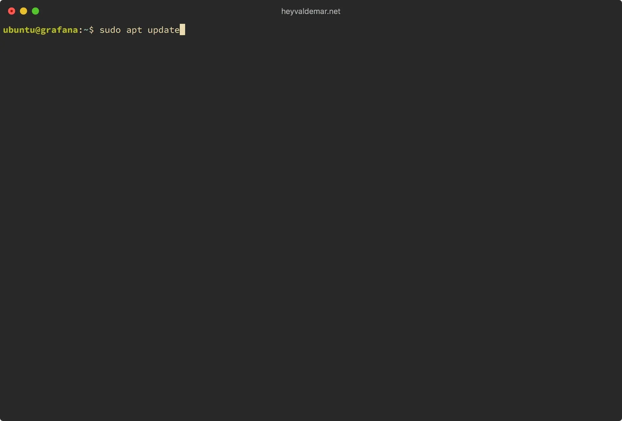 Install Grafana on Ubuntu Server - Step 1