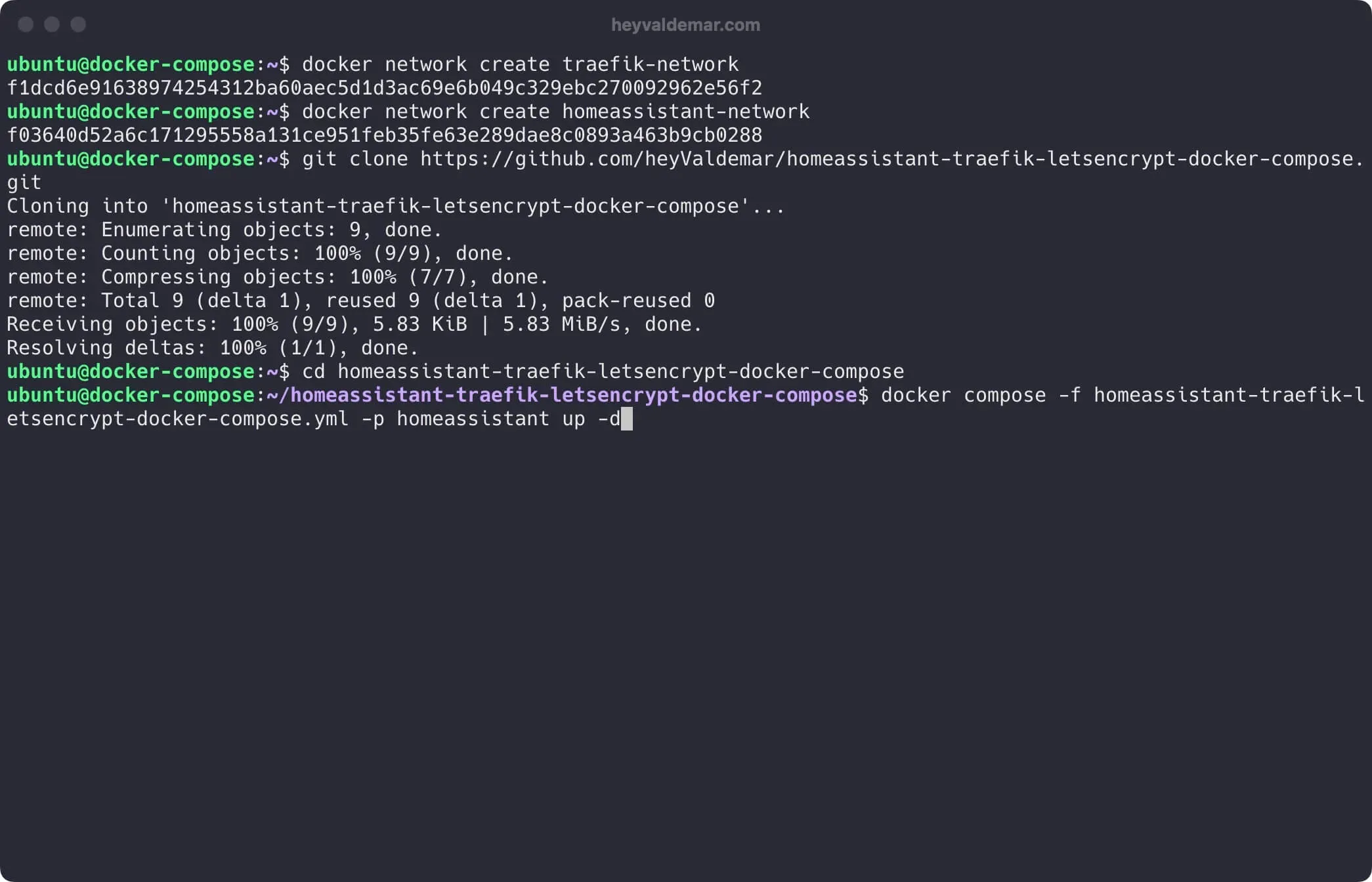 Install Home Assistant Using Docker Compose - Step 5