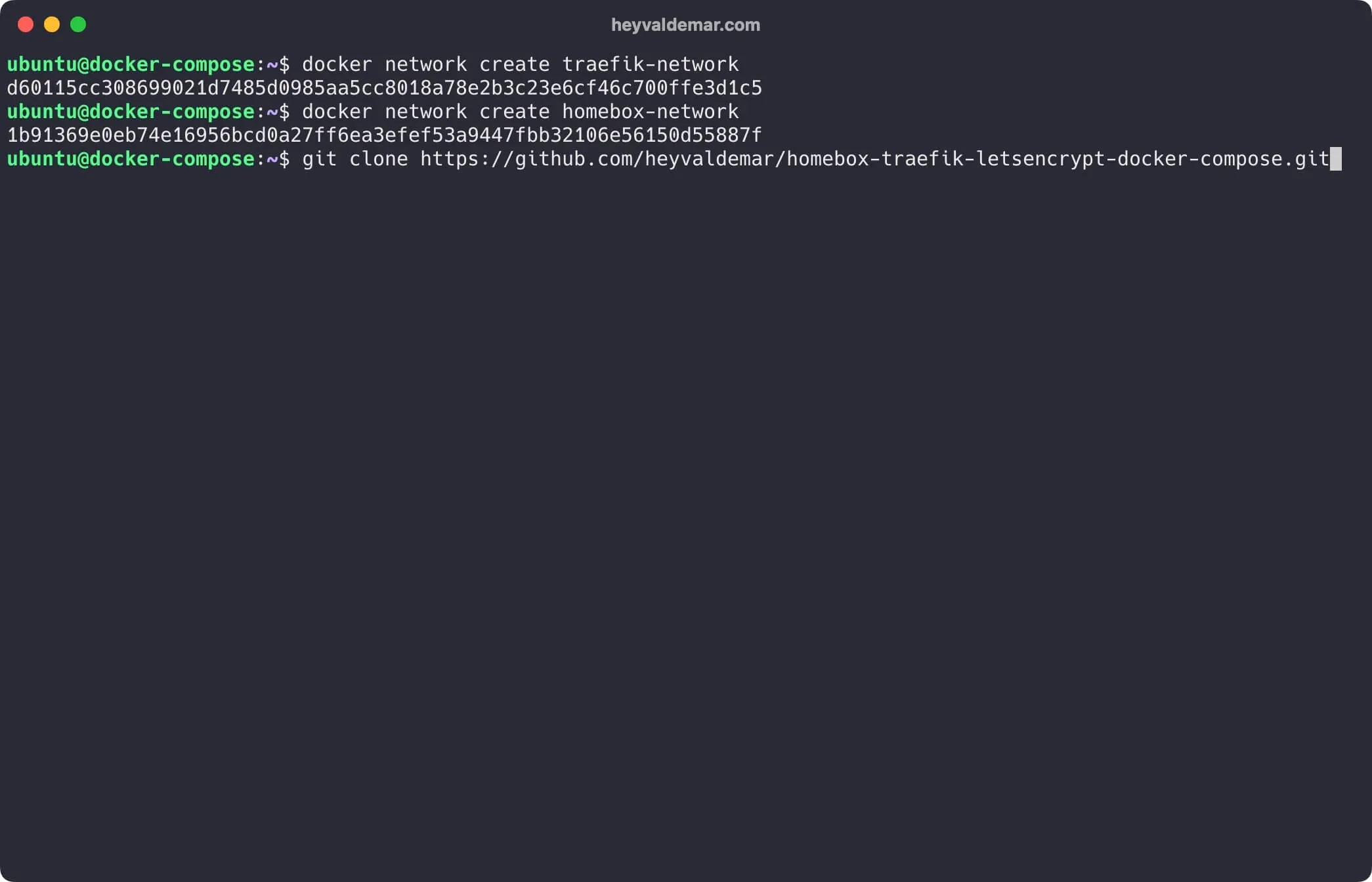 Install Homebox Using Docker Compose - Step 3