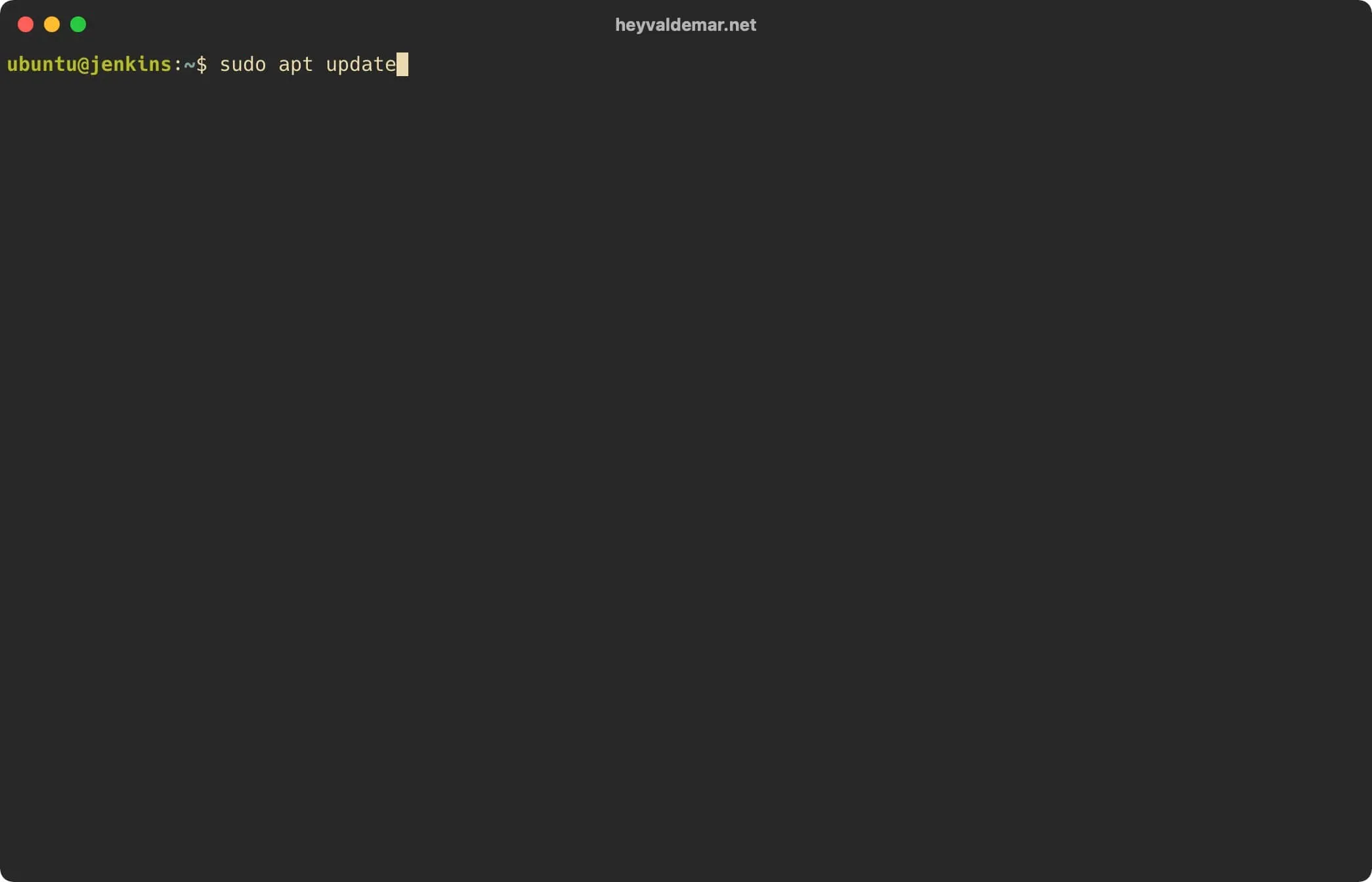 Install Jenkins on Ubuntu Server - Step 1