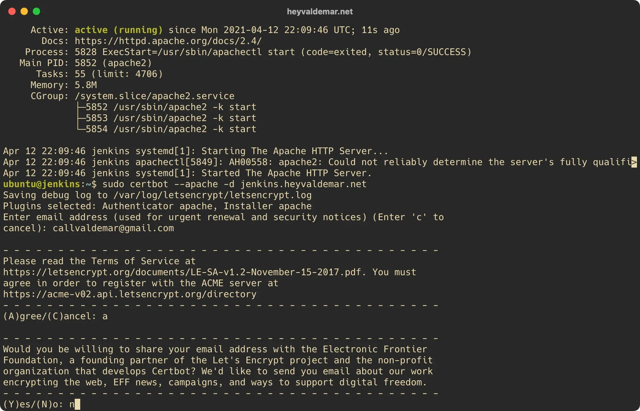 Install Jenkins on Ubuntu Server - Step 27
