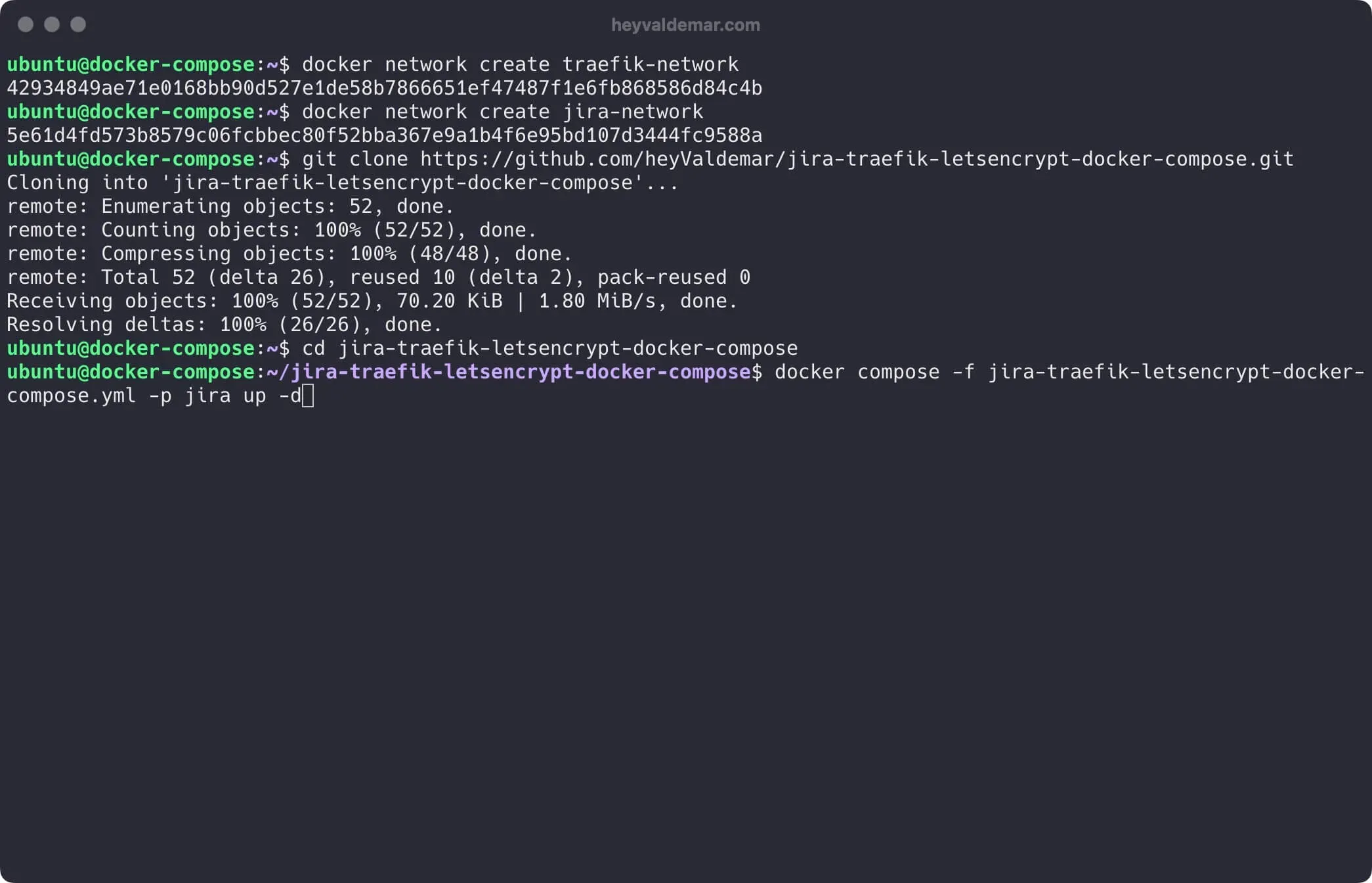 Install Jira Using Docker Compose - Step 5