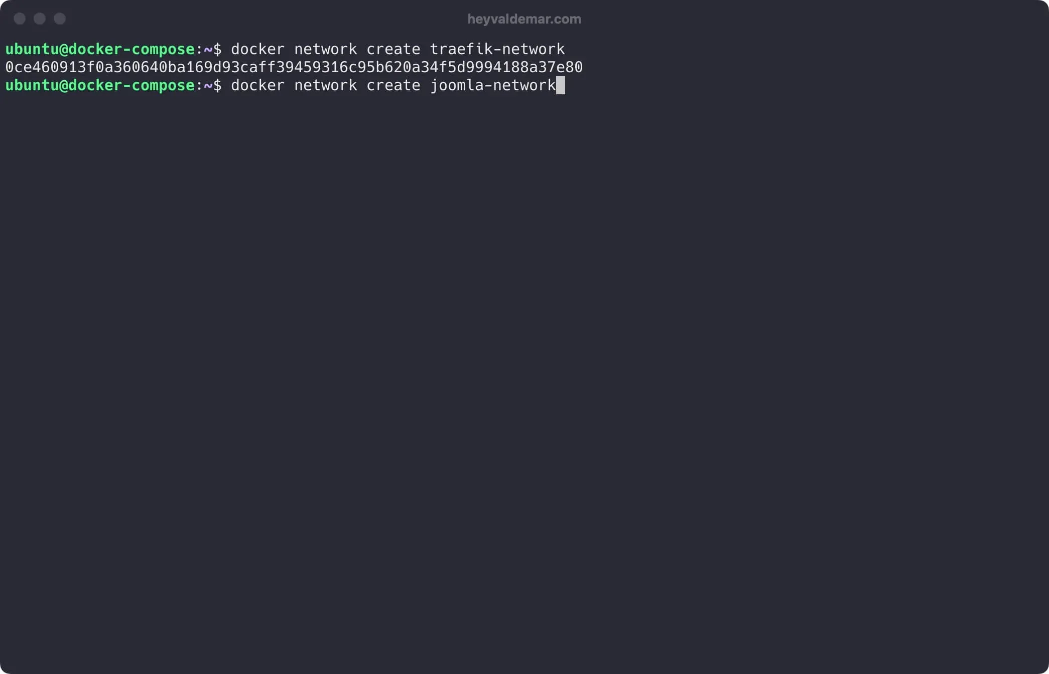 Install Joomla Using Docker Compose - Step 2