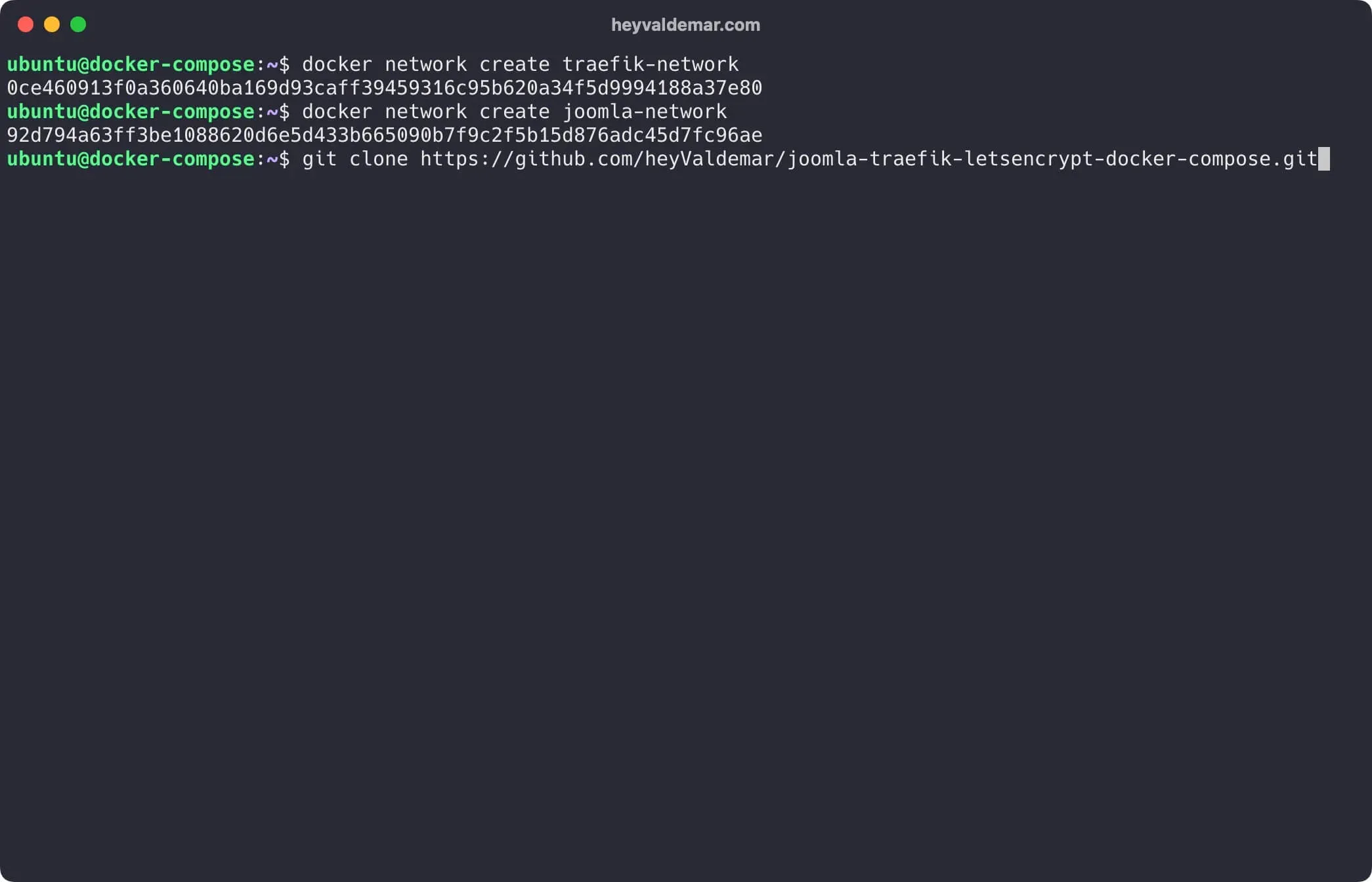Install Joomla Using Docker Compose - Step 3