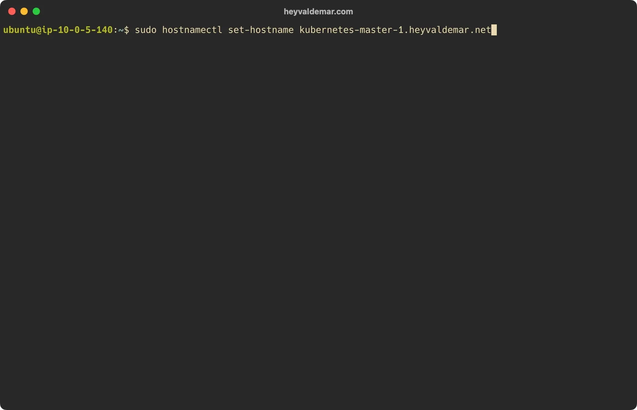 Install Kubernetes on Ubuntu Server 22.04 LTS - Step 1