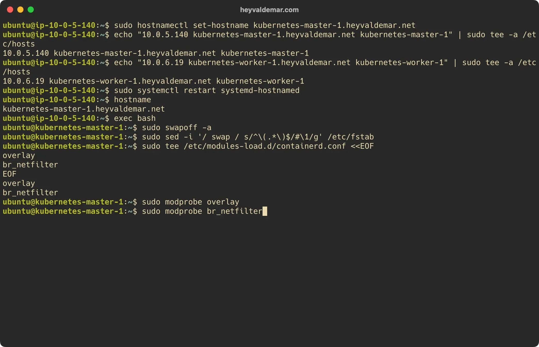 Install Kubernetes on Ubuntu Server 22.04 LTS - Step 11