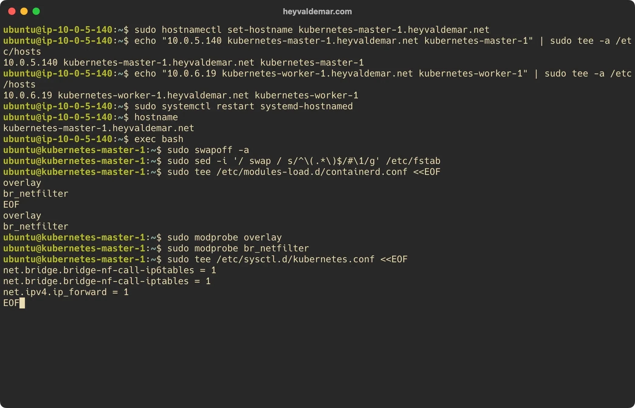 Install Kubernetes on Ubuntu Server 22.04 LTS - Step 12