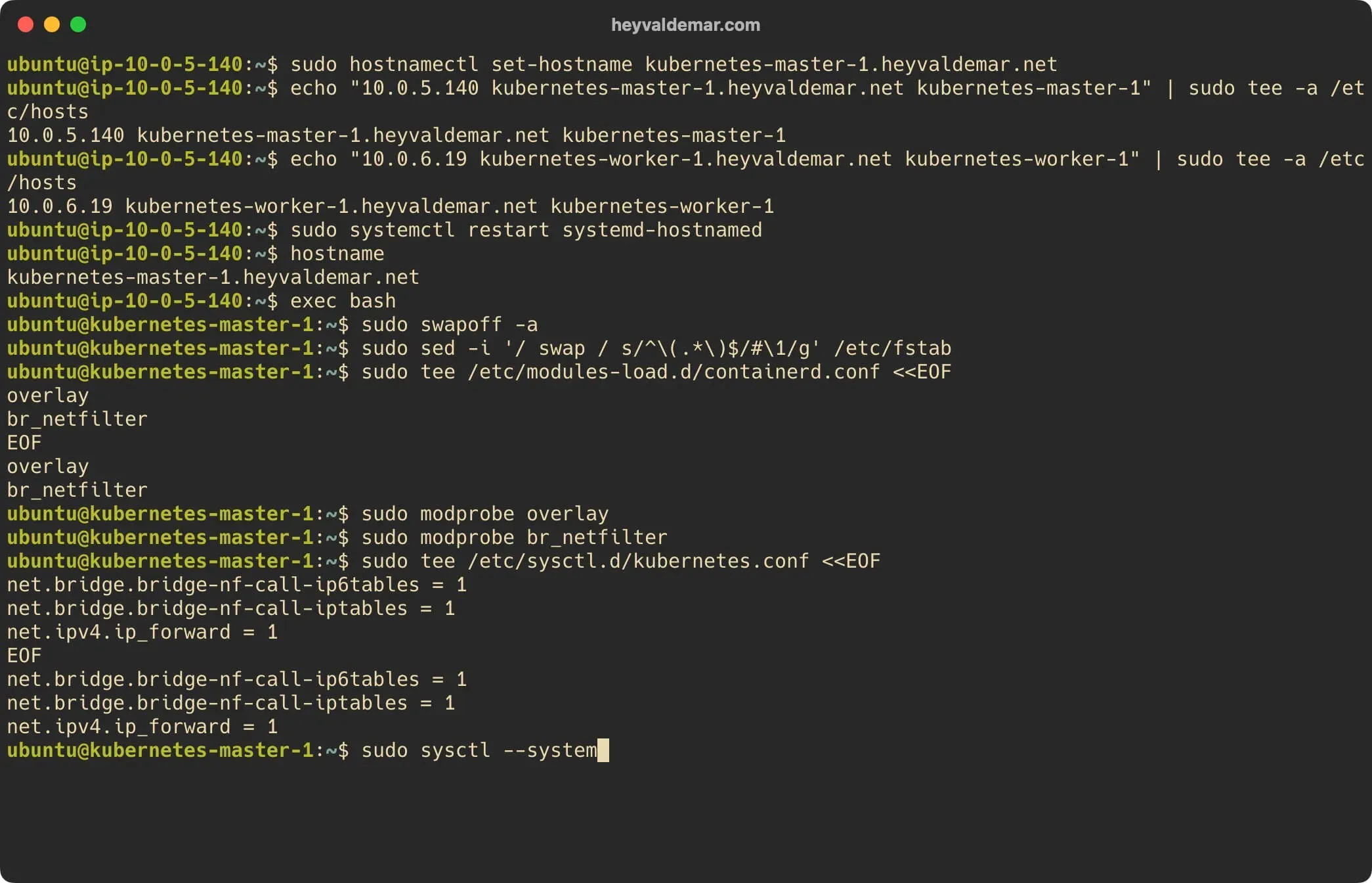 Install Kubernetes on Ubuntu Server 22.04 LTS - Step 13