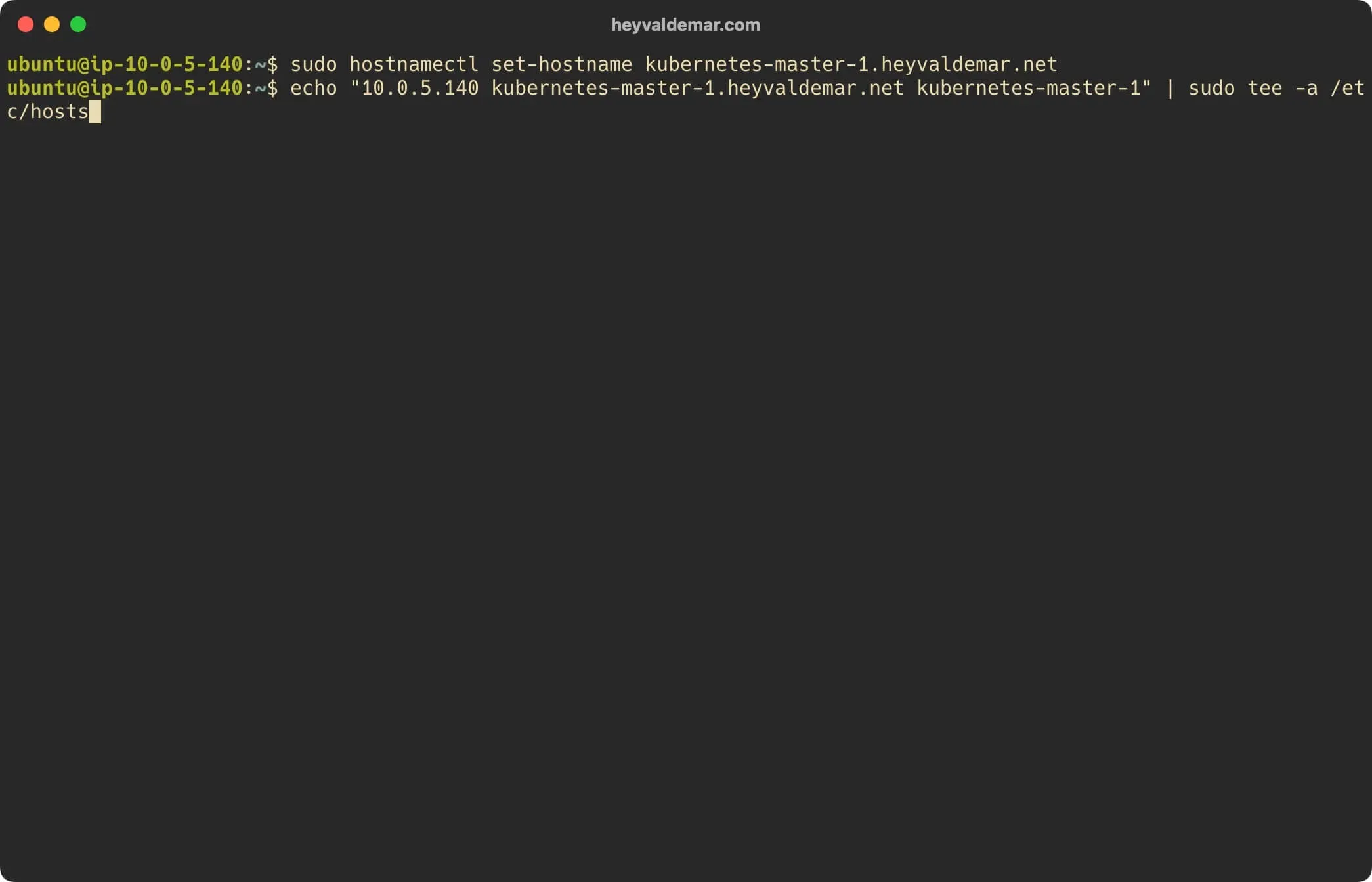 Install Kubernetes on Ubuntu Server 22.04 LTS - Step 2