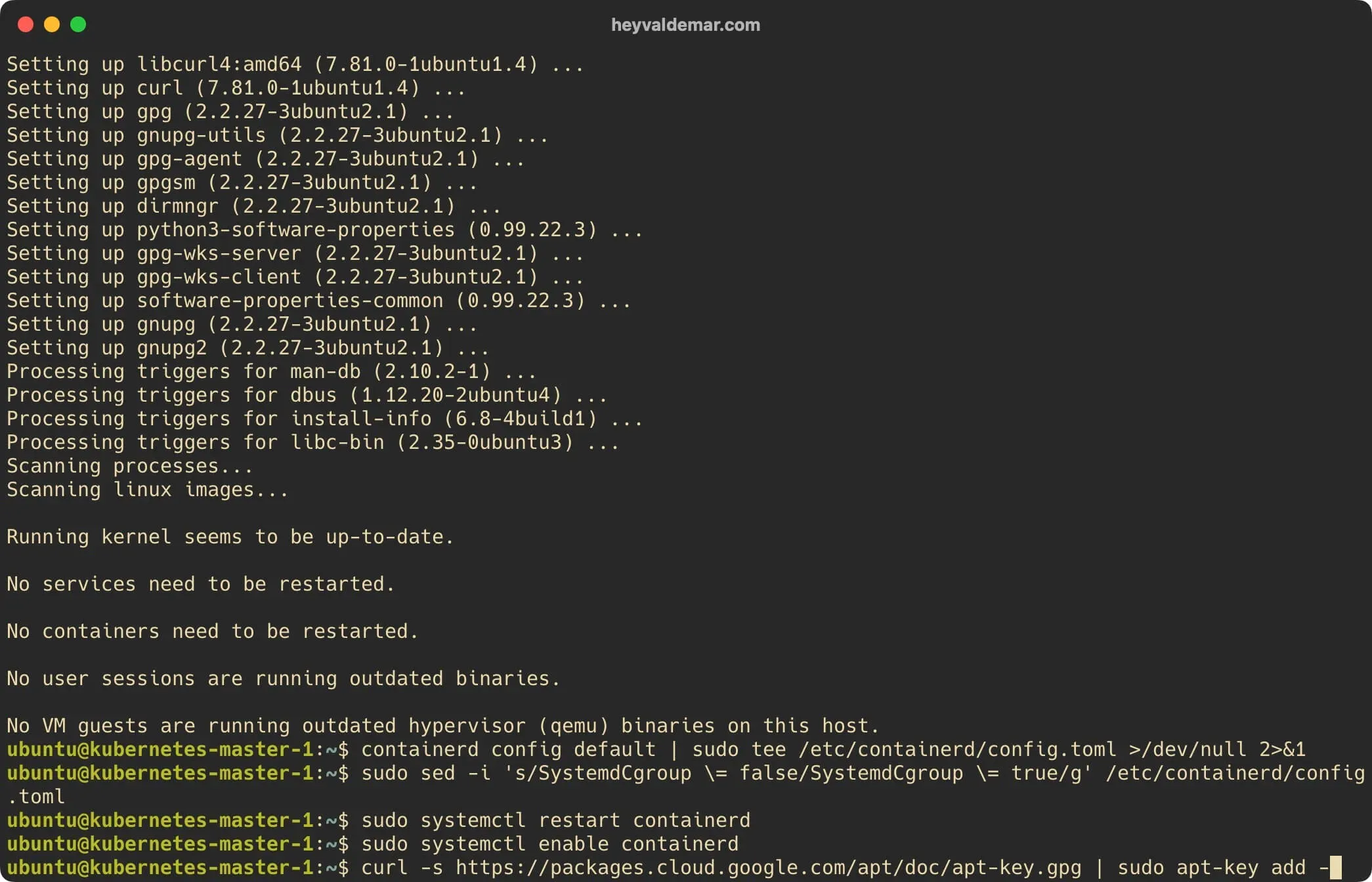 Install Kubernetes on Ubuntu Server 22.04 LTS - Step 23
