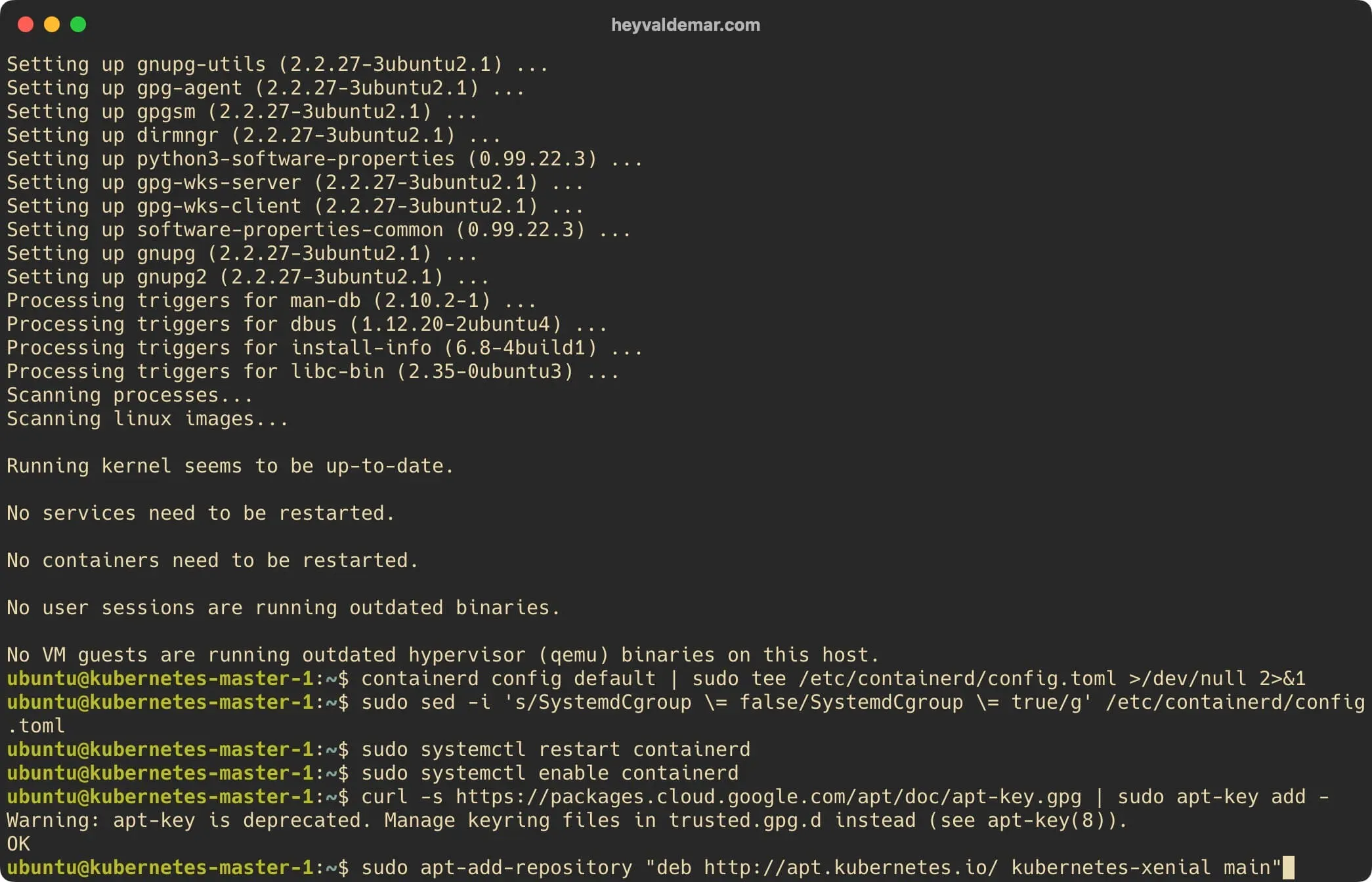 Install Kubernetes on Ubuntu Server 22.04 LTS - Step 24