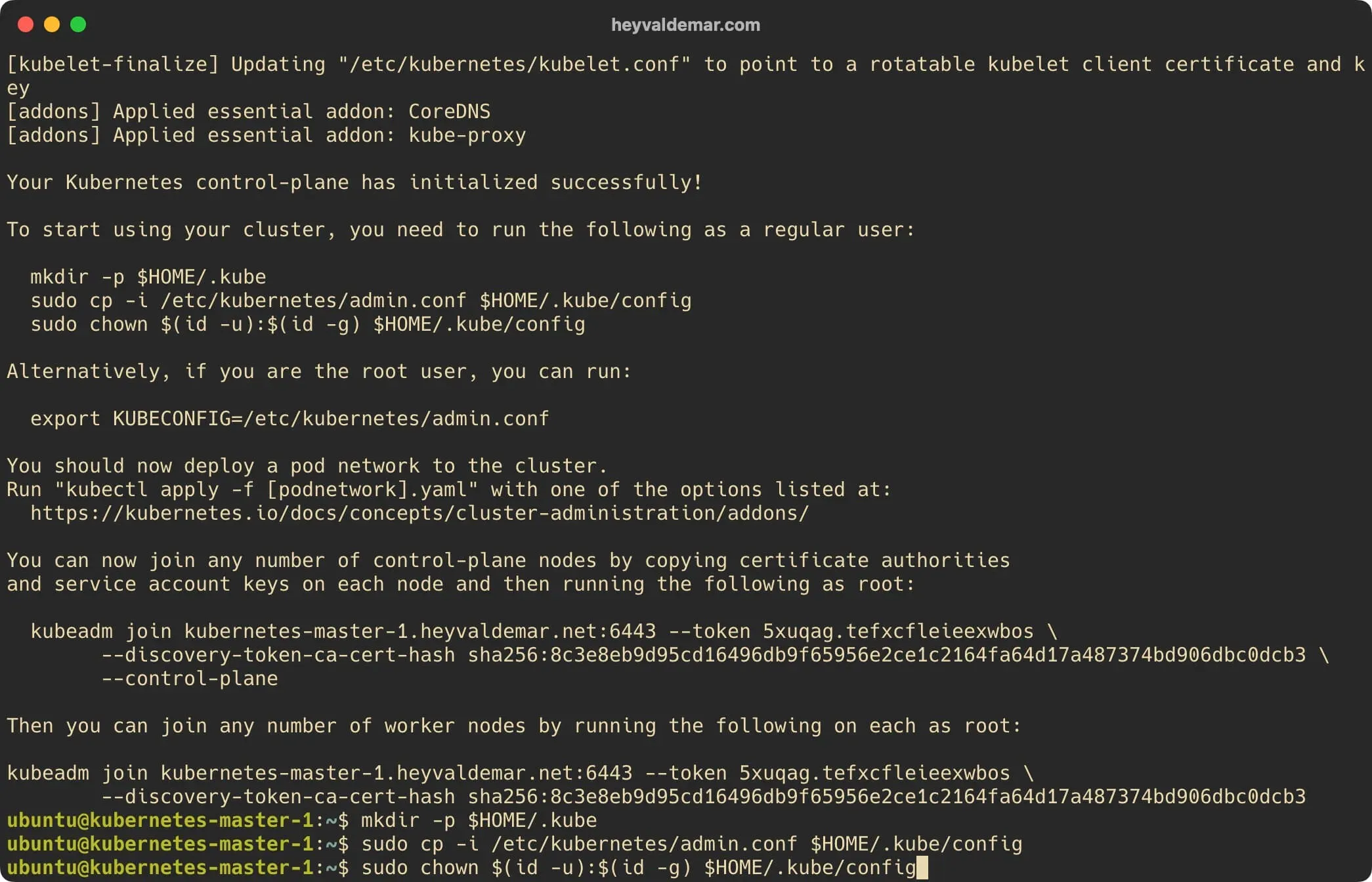Install Kubernetes on Ubuntu Server 22.04 LTS - Step 32