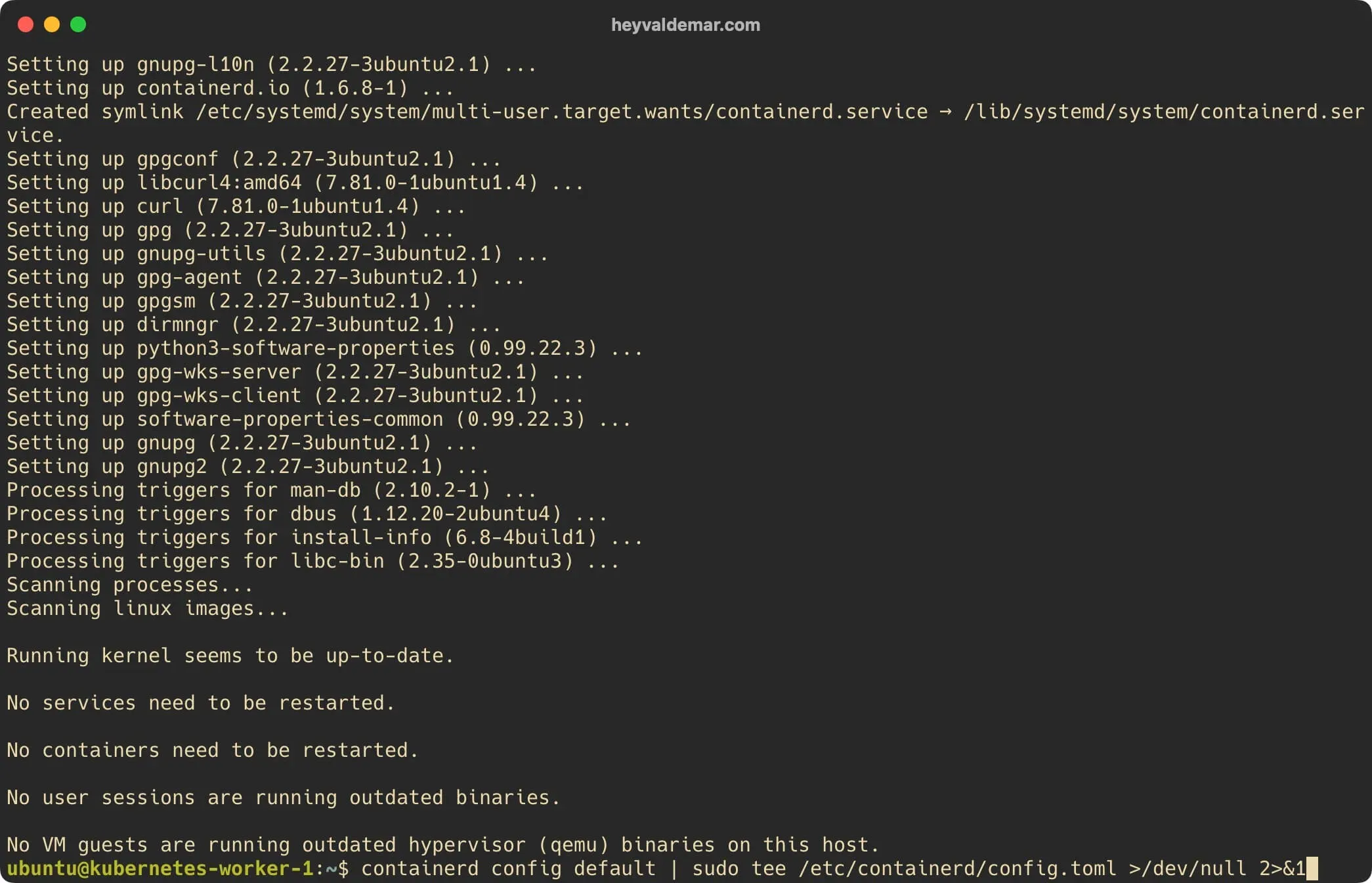 Install Kubernetes on Ubuntu Server 22.04 LTS - Step 53