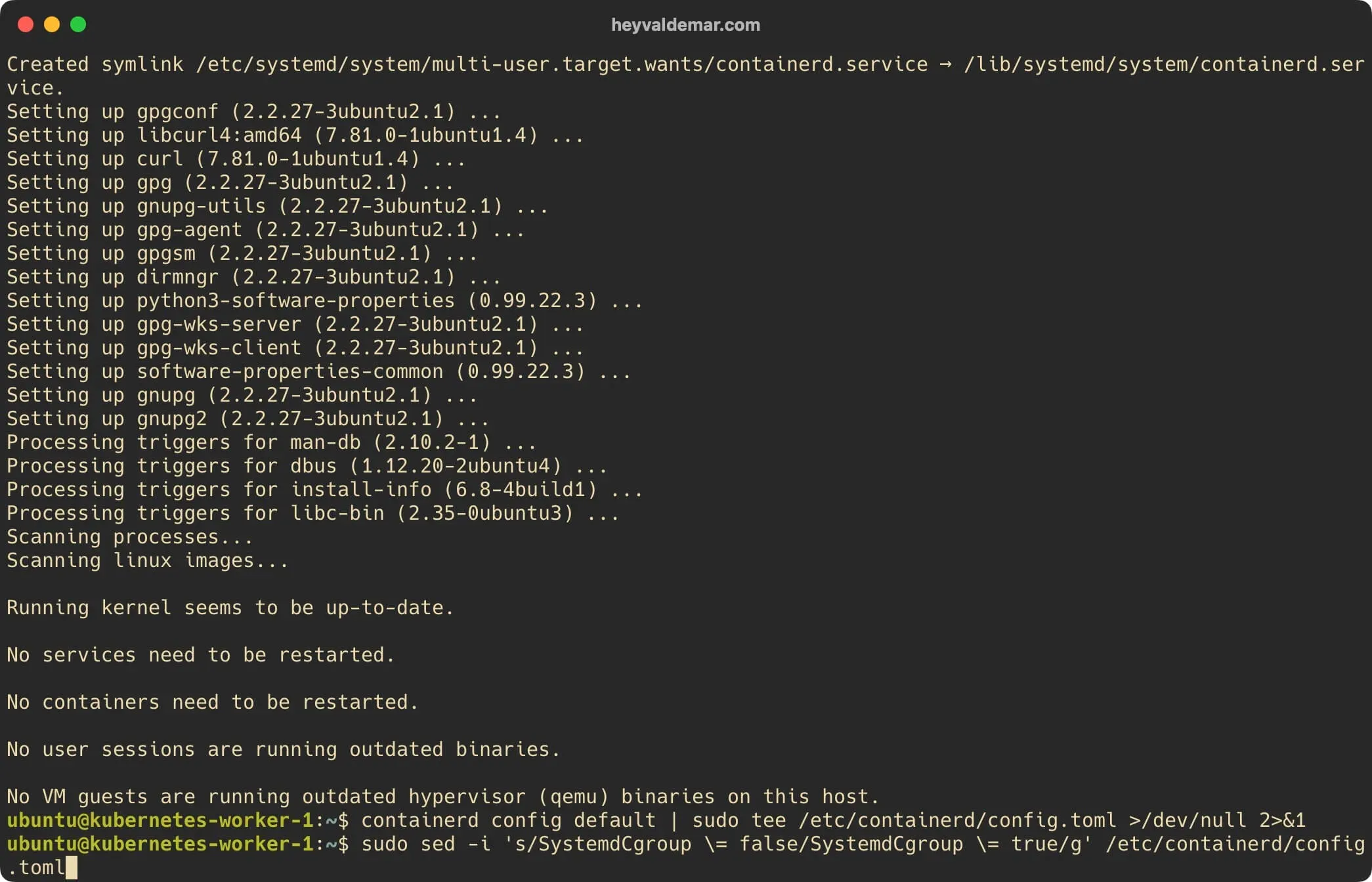 Install Kubernetes on Ubuntu Server 22.04 LTS - Step 54