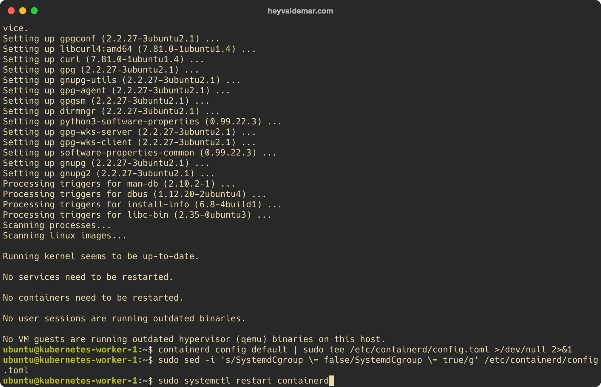 Install Kubernetes on Ubuntu Server 22.04 LTS - Step 55