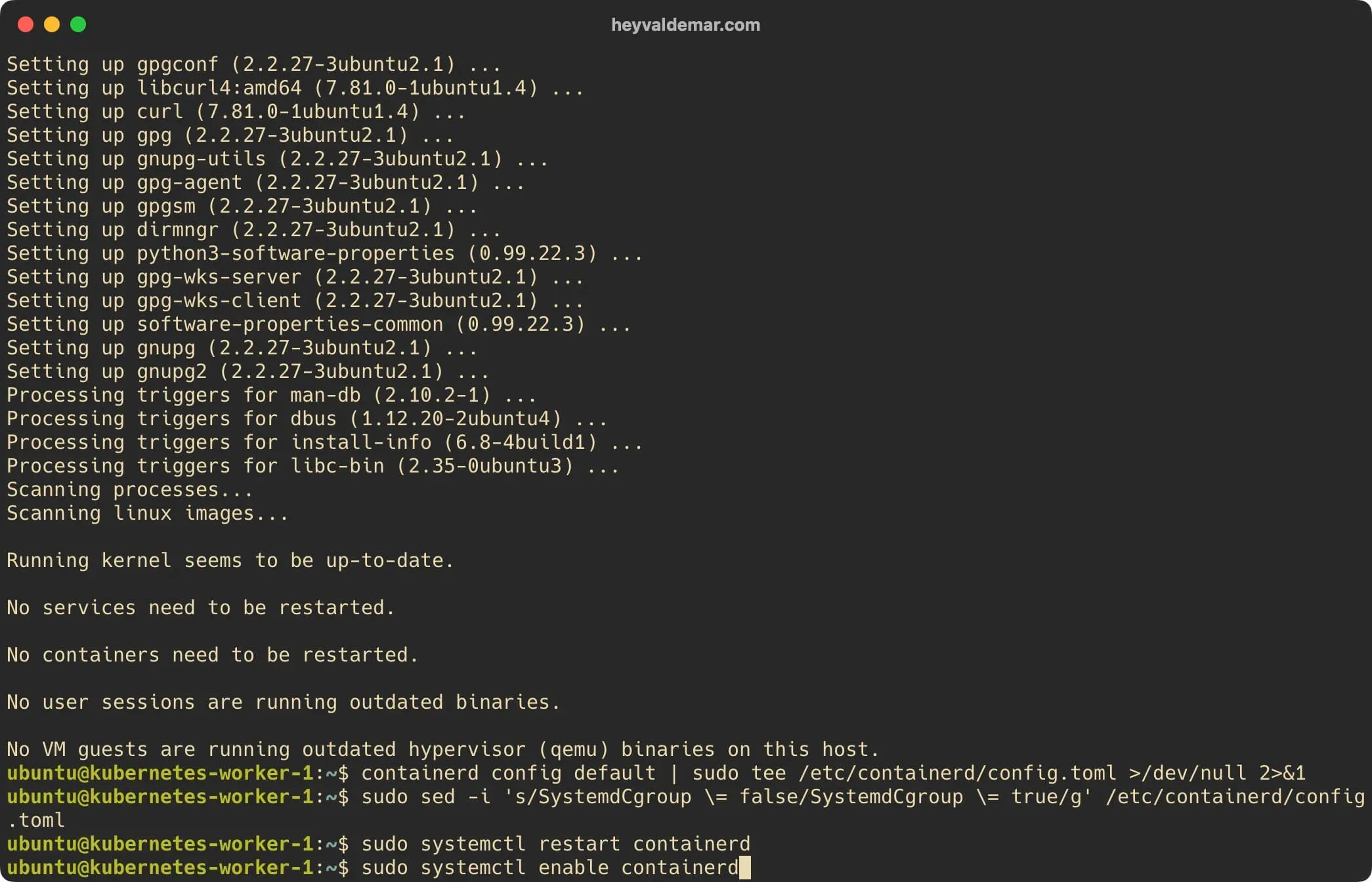 Install Kubernetes on Ubuntu Server 22.04 LTS - Step 56