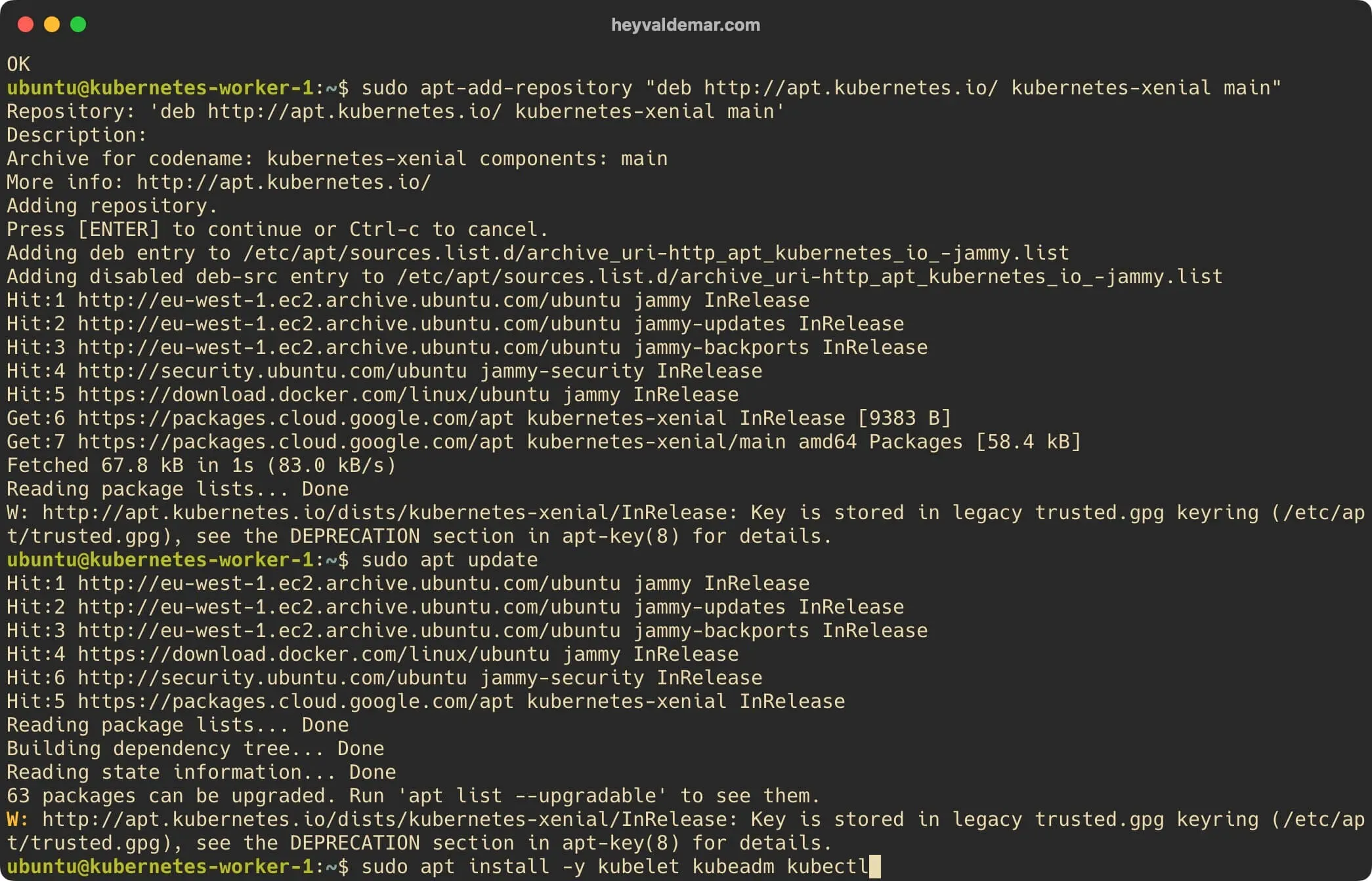 Install Kubernetes on Ubuntu Server 22.04 LTS - Step 61